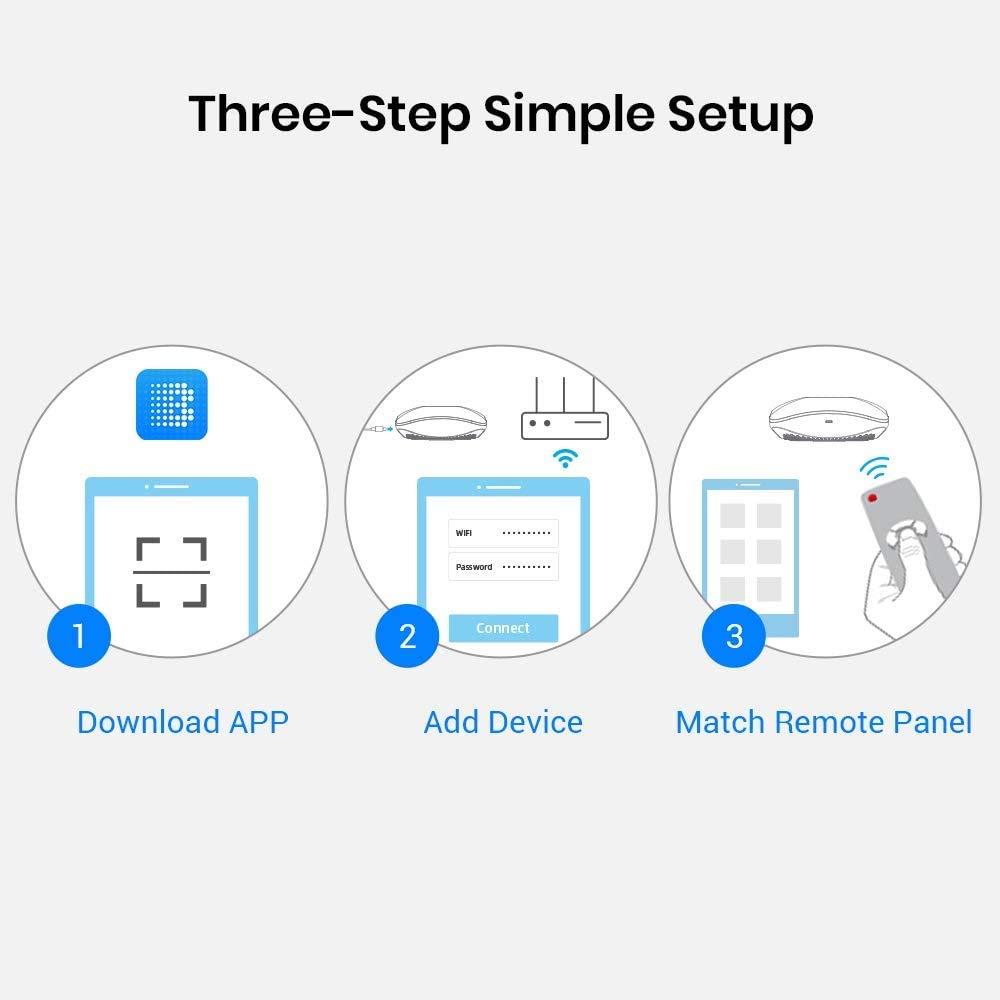 Broadlink BroadLink RM4 pro Smart Remote and Sensor Cable Set RM4 pro S (2.4 GHz Wi-Fi Only), Universal IR RF Remote Control Hub with Temperature Humidity Monitor USB Cable, Works with Alexa & IFTTT