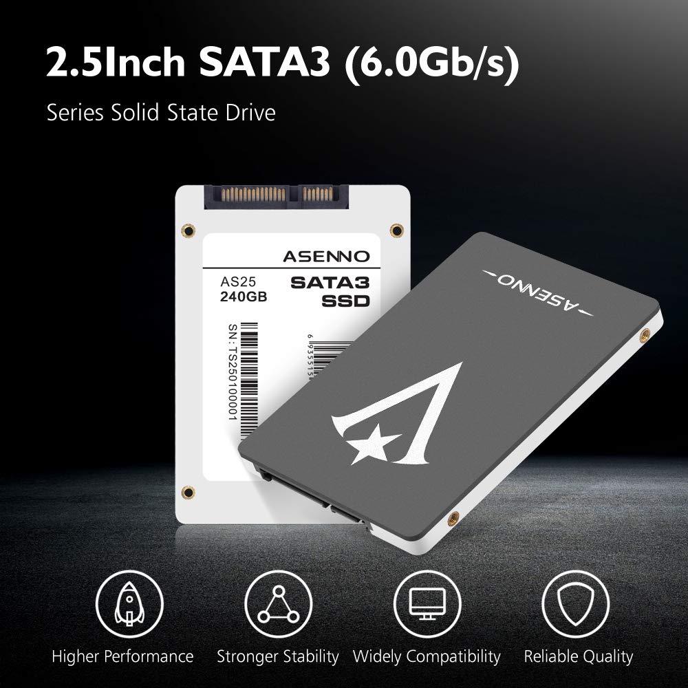 ASENNO ASENNO 240GB 250GB 256GB 2.5 Inch SSD SATAIII 6GB/s Internal Solid State Hard Drive for Notebook Tablet Desktop PC