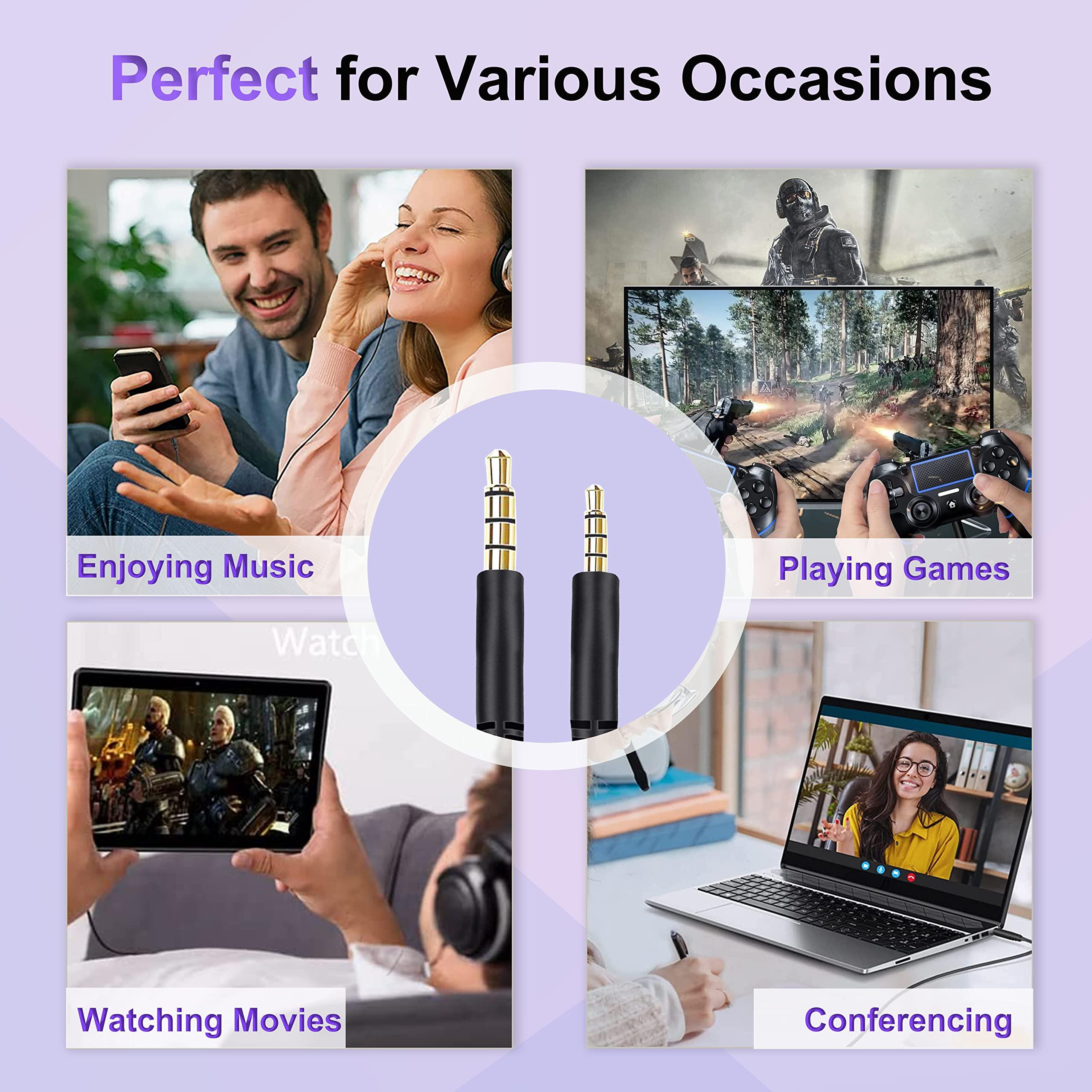 Callez Replacement Audio Cable for Bose Headphones Cord Wire 3.5mm to 2.5mm Compatible with Bose 700 Quietcomfort 25 QC25 35 QC35 QC35II 45 QC45 JBL Tune 710BT 660NC 760NC with in-line Mic & Volume Control