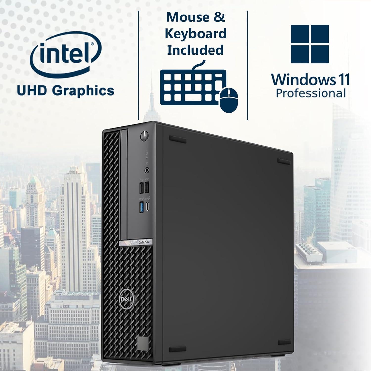 Dell Dell Optiplex 7020 SFF Business Desktop, 14th Gen Intel i5-14500 14-Core up to 5.0 GHz, 32GB DDR5 RAM, 1.5TB Storage(512GB PCIe SSD + 1TB HDD), RJ-45, DP Port, HDMI, Wi-Fi + Bluetooth, Windows 11 Pro