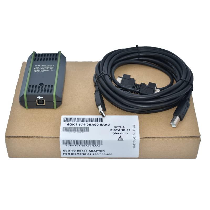 BATTEMALL BATTEMALL 6GK1571-0BA00-0AA0 Programming Cable for Siemens SIMATIC S7 S7-200/300/400 PLC USB-MPI PPI