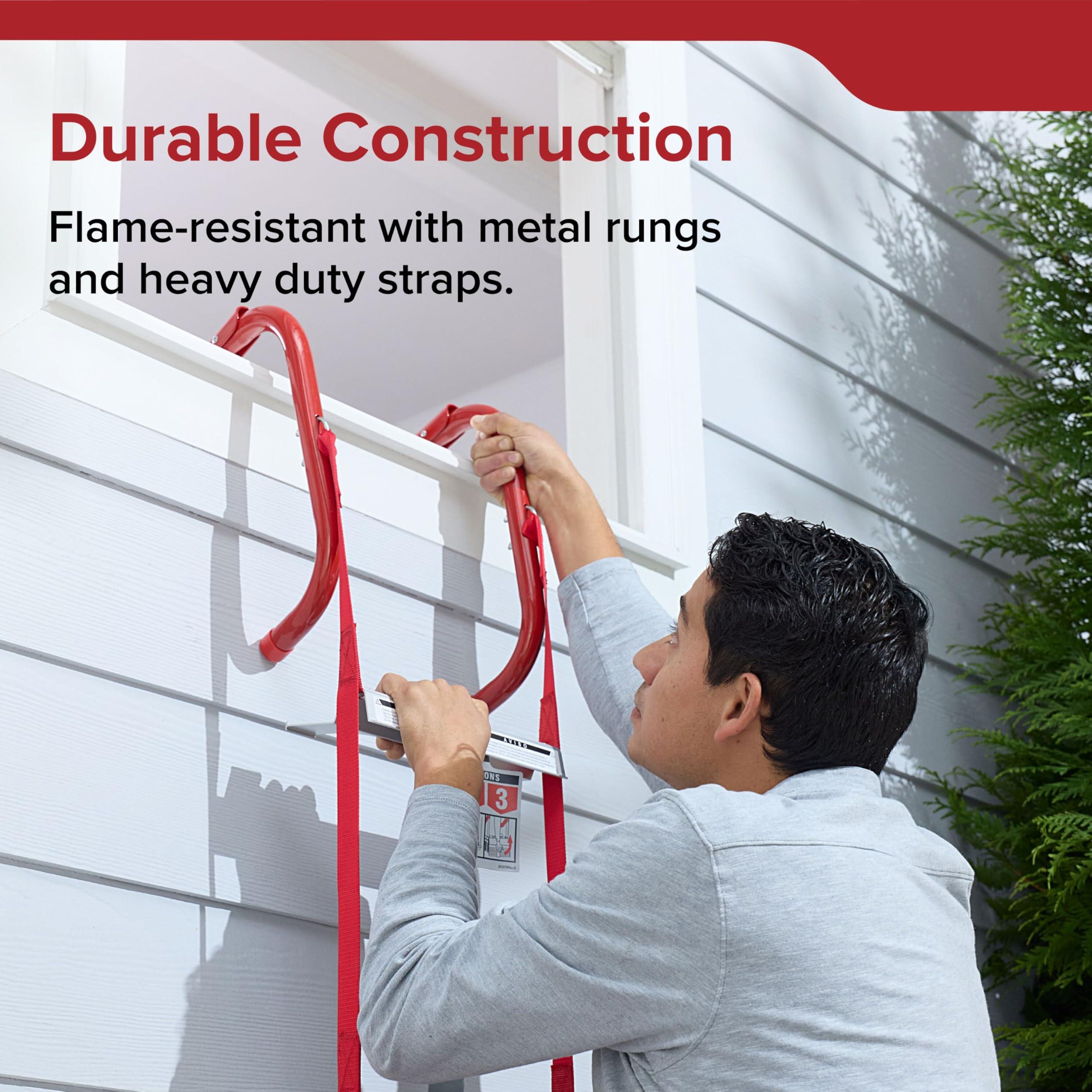 Kidde Kidde Fire Escape Ladder, 2-Story Rope Ladder, Extends to 13-Feet, Anti-Slip Rungs