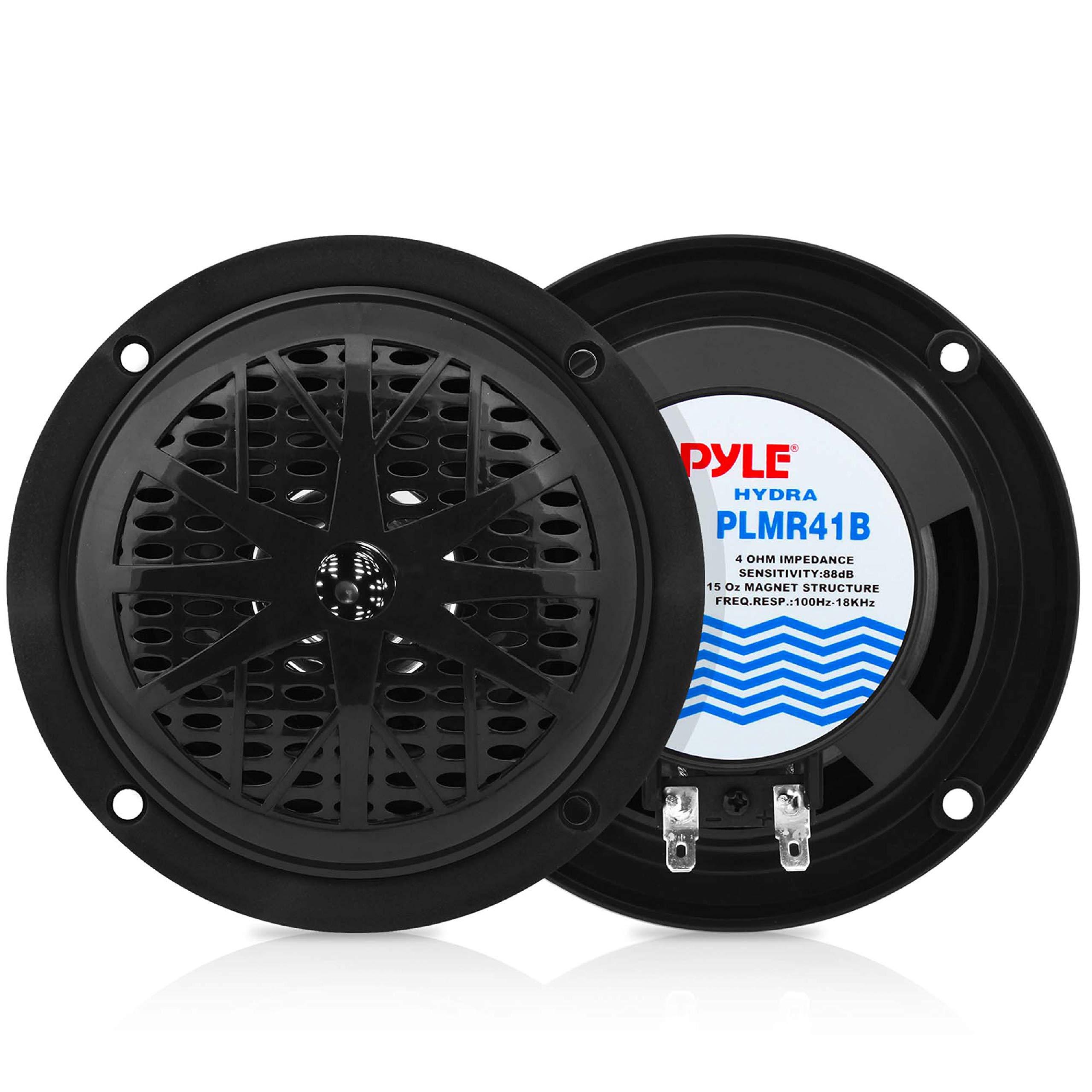 Pyle Pyle 4 Inch Dual Marine Speakers - Waterproof and Weather Resistant Outdoor Audio Stereo Sound & Marine Speakers - 5.25\" Inch Low Profile Slim Style Waterproof Wakeboard Tower