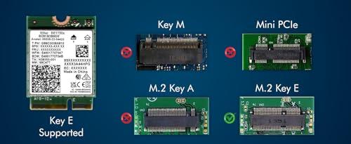 HighZer0 Electronics WiFi 7 Killer Series for Intel BE1750x Upgraded BE200 Wi-Fi 7 Card | Gaming WiFi Adapter | M.2 PCIe WiFi Card | 5.8 Gbps 320MHz 4K QAM | Supports Bluetooth 5.4 & Intel PC with Windows 10/11 (BE1750x)