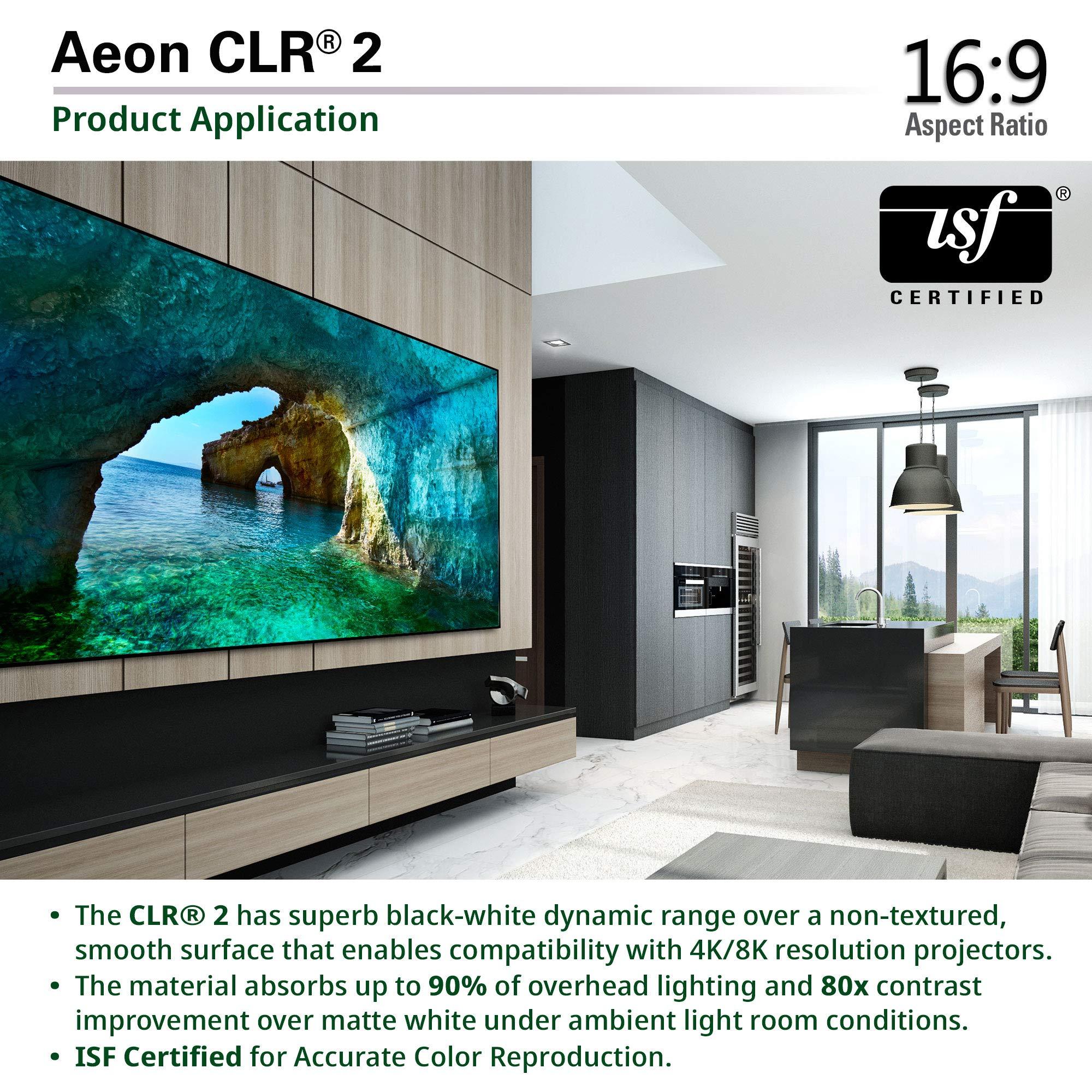 Elite Screens Elite Screens Aeon CLR2, 123-Inch ALR Projector Screen, Edge-Free Fixed Frame, 90% Ambient Light Rejecting, Grey Screen for UST & Short Throw ProjectorsIndoor Movie & Home Theater Screen, AR123H-CLR2