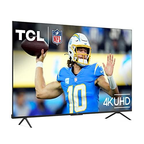 TCL TCL 85-Inch Class S4 4K LED Smart TV with Google TV (85S450G, 2023 Model), Dolby Vision, HDR Pro, Dolby Atmos, Google Assistant Built-in with Voice Remote, Works with Alexa, Streaming UHD Television , Black
