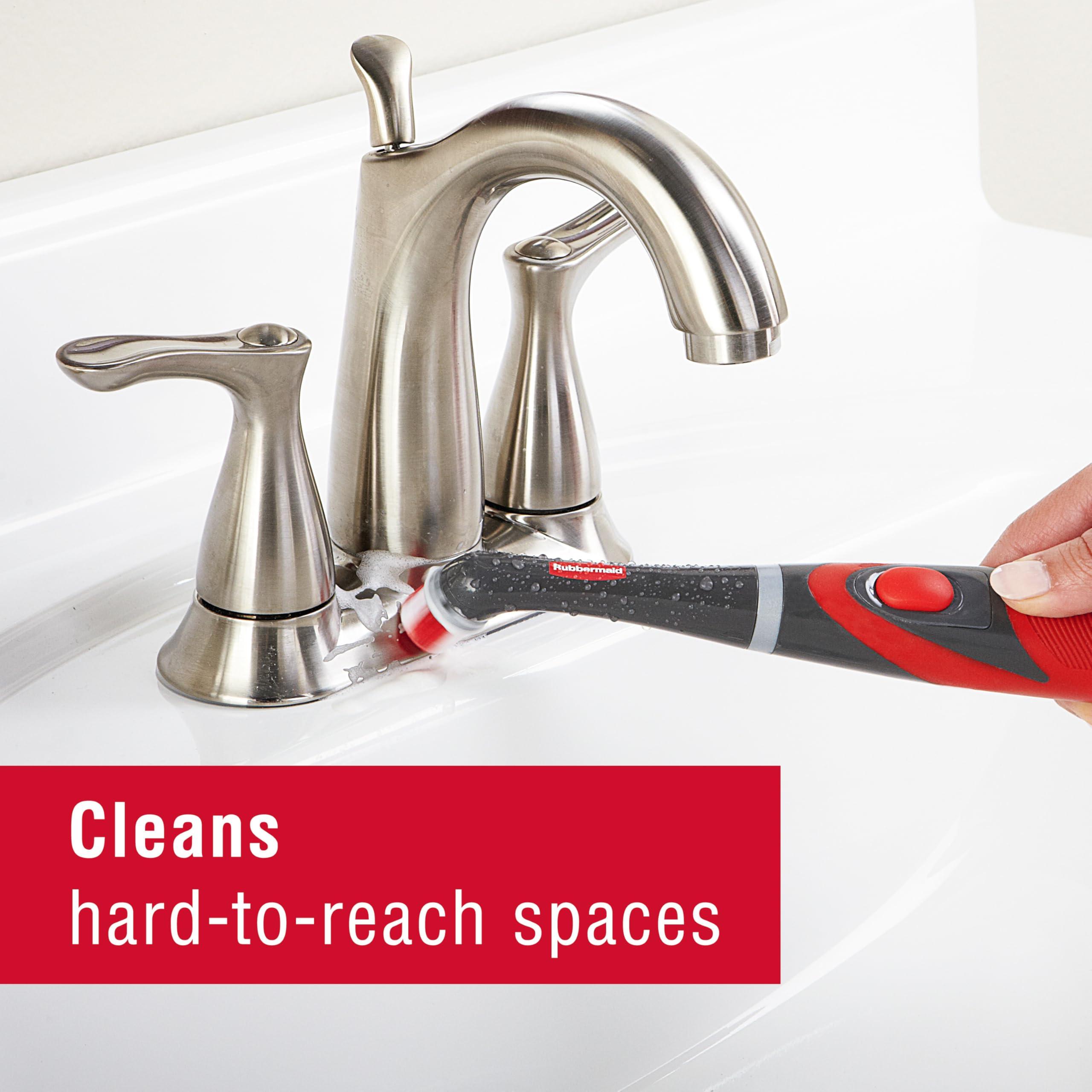 Rubbermaid Rubbermaid Reveal Power Scrubber with Multi-Purpose Head, Cordless Electric Battery Powered Scrub Brush, Water Resistant, for Home/Kitchen/Bathroom/Grout/Tile/Shower/Tub