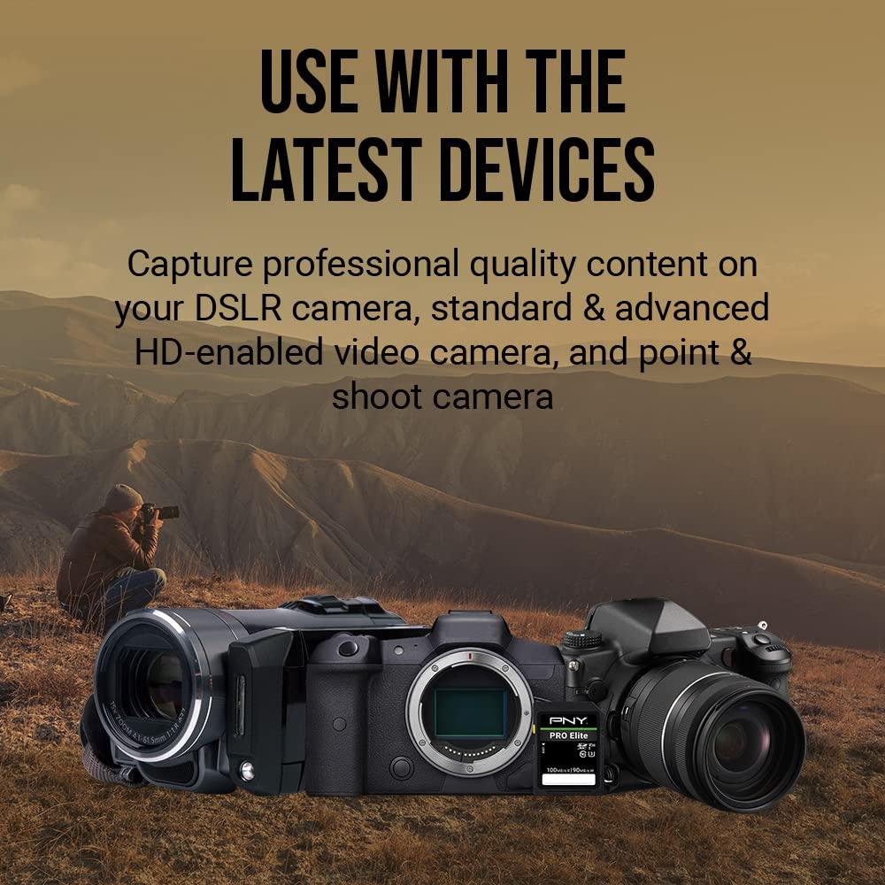 PNY PNY 512GB PRO Elite Class 10 U3 V30 SDXC Flash Memory Card - 100MB/s, Class 10, U3, V30, 4K UHD, Full HD, UHS-I, Full Size SD