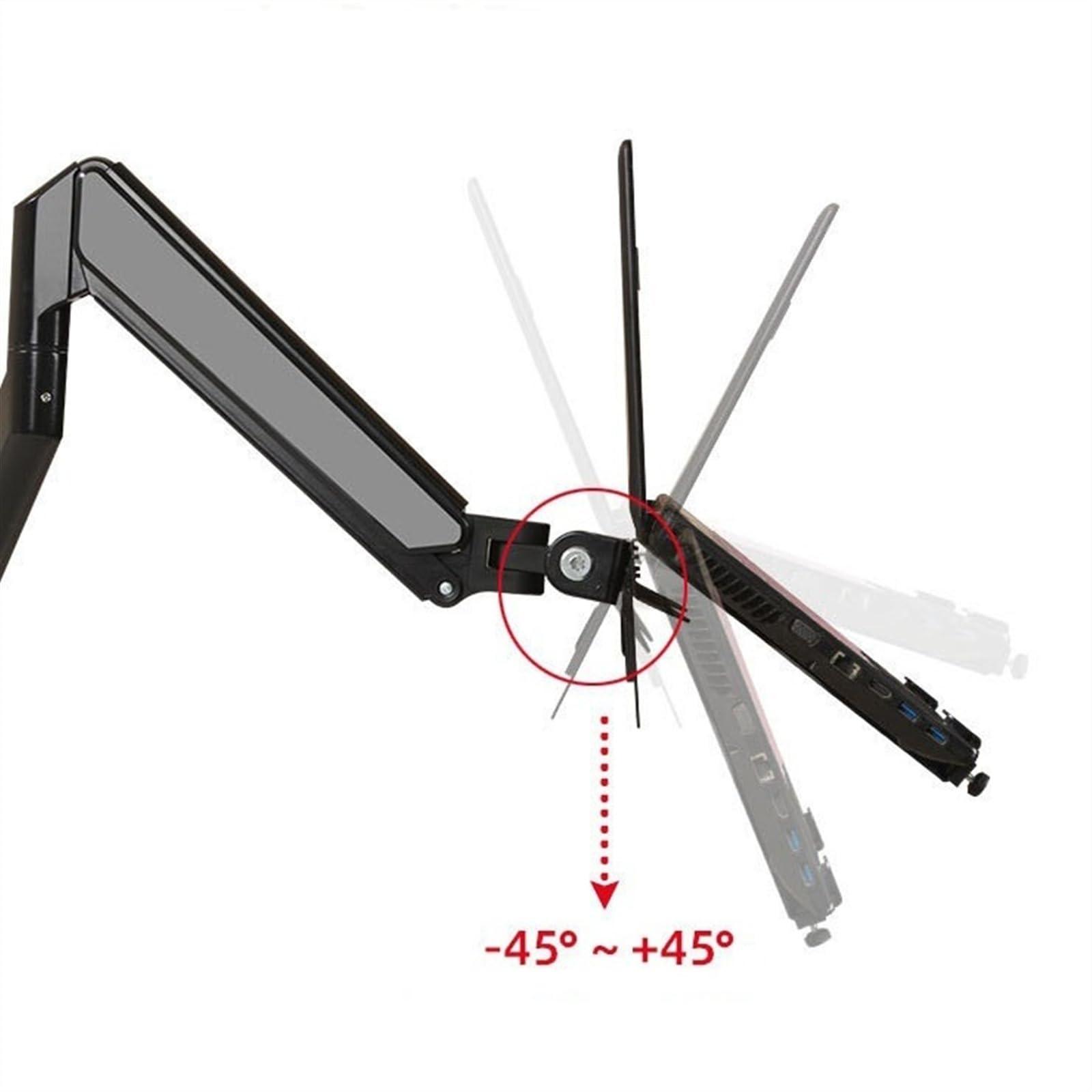 GJAGXQ GJAGXQ Monitor Arm, Laptop Arm Mount for Desk Holds 4.4-19.8lbs, 2 in 1 Adjustable Gas Spring Arm Single Monitor Desk Mount with Tray for 17\"-30\" Screens or 10\"-16\" Laptops,for Laptop, Computer ec