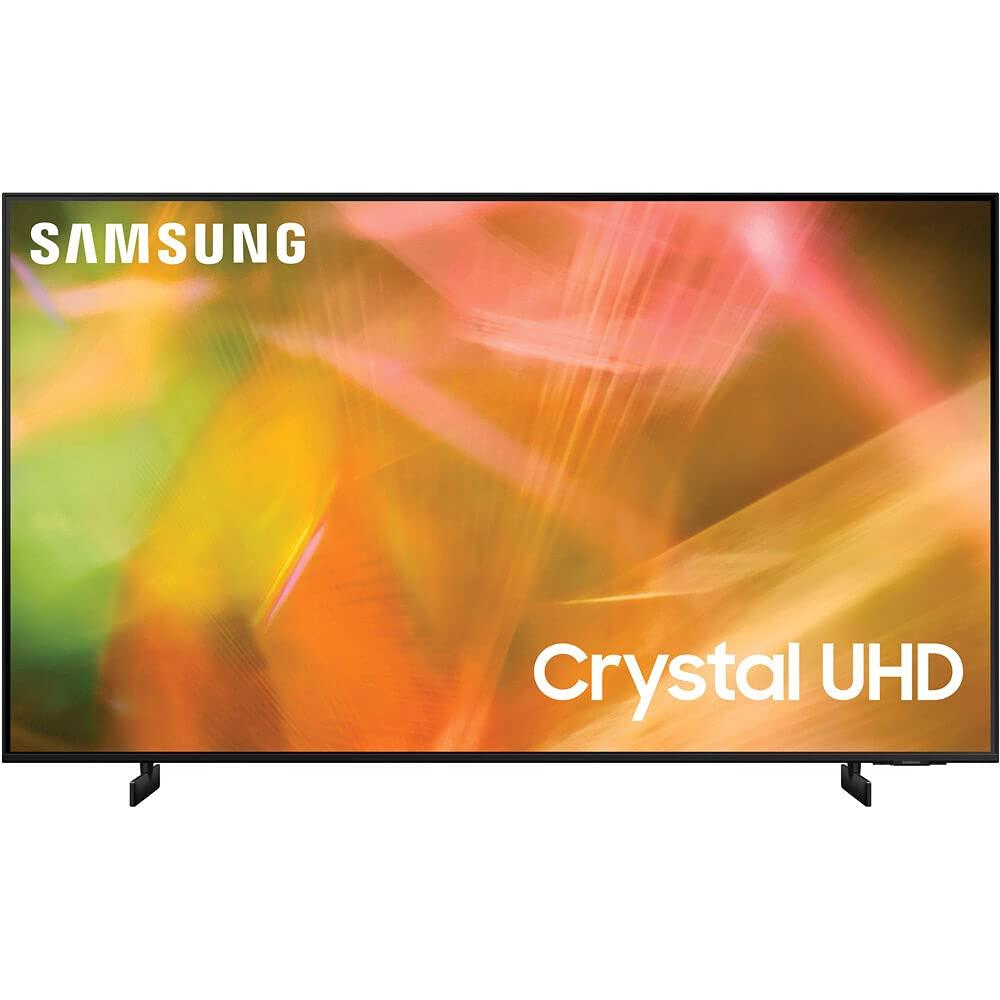 SAMSUNG Samsung UN50AU8000FXZA 50 Inch UHD 4K Crystal UHD Smart LED TV Bundle with Premium 1 YR CPS Enhanced Protection Pack