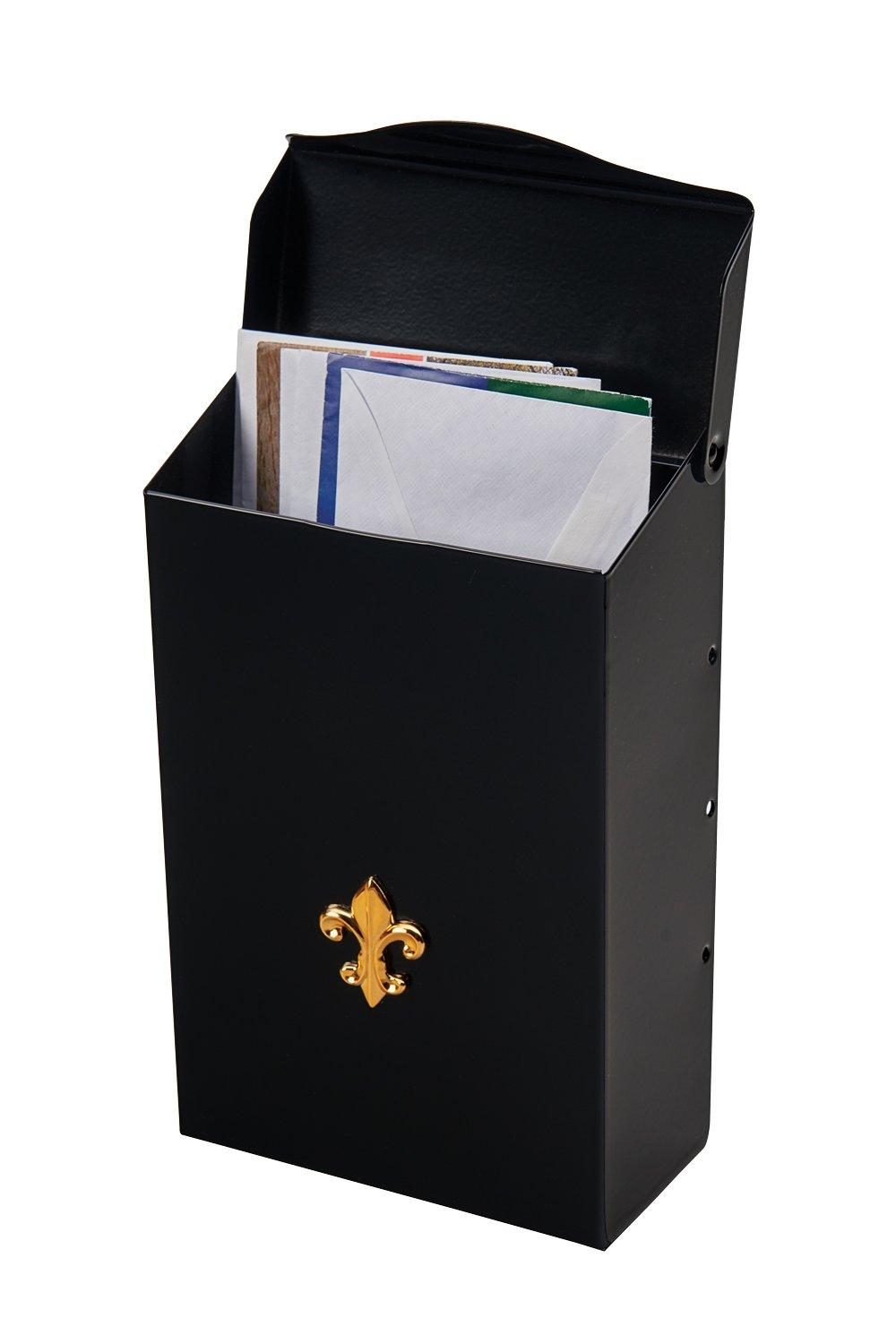 Gibraltar Mailboxes Gibraltar Mailboxes Classic Small Capacity Galvanized Steel Black, Wall-Mount Mailbox, BW110000