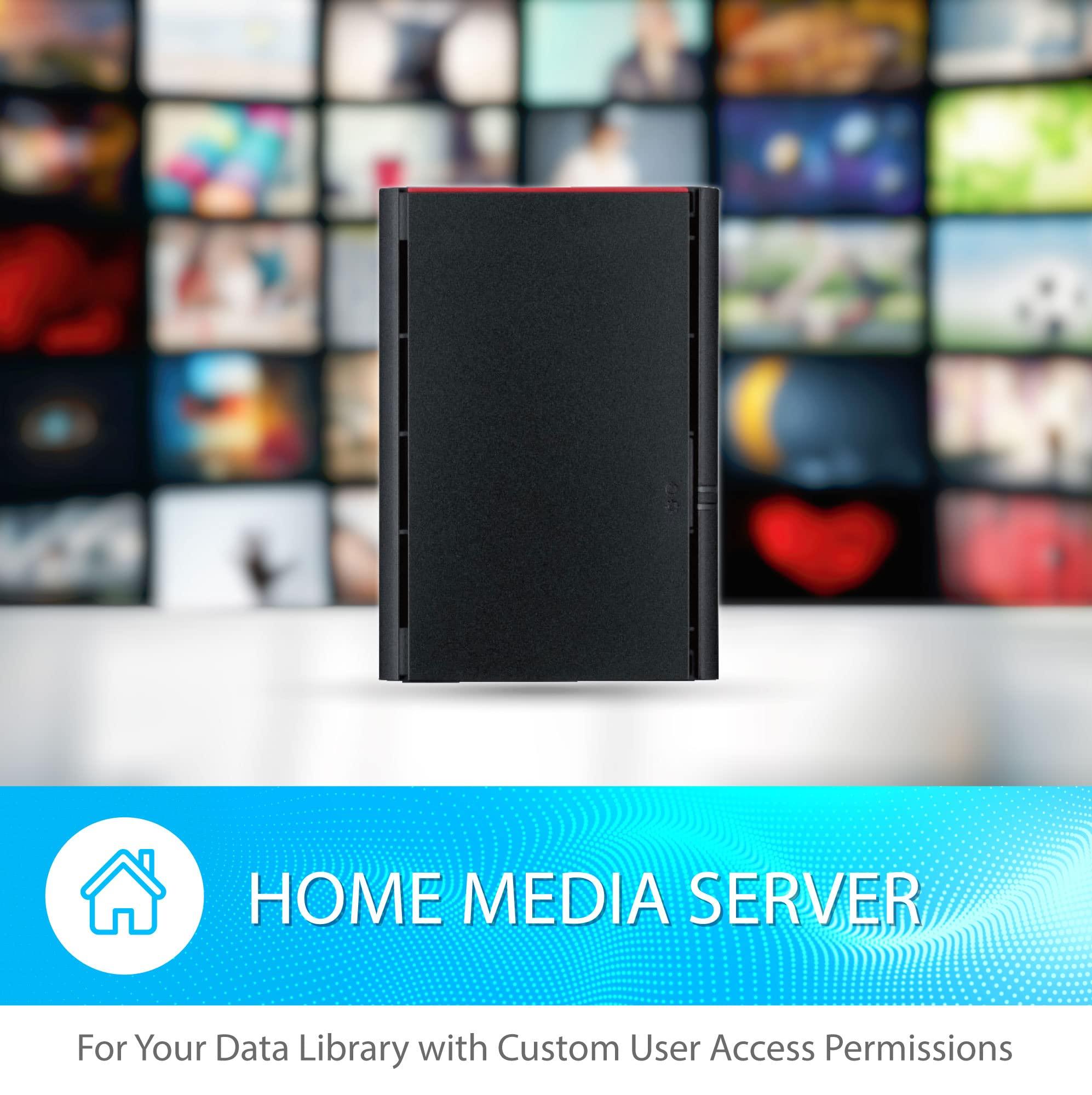 BUFFALO BUFFALO LinkStation 220 4TB 2-Bay NAS Network Attached Storage with HDD Hard Drives Included NAS Storage That Works as Home Cloud or Network Storage Device for Home