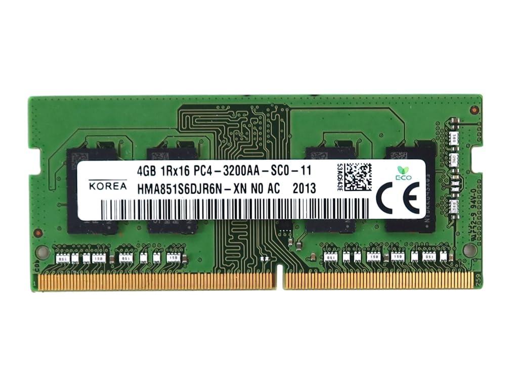 Hynix Laptop Memory Module HMA851S6DJR6N-XN Compatible Replacement Spare Part for SK Hynix HMA851S6DJR6N 4GB 1RX16 DDR4 SO-DIMM PC4-25600 3200MHz 260-Pin Non-ECC CL22 1.2V