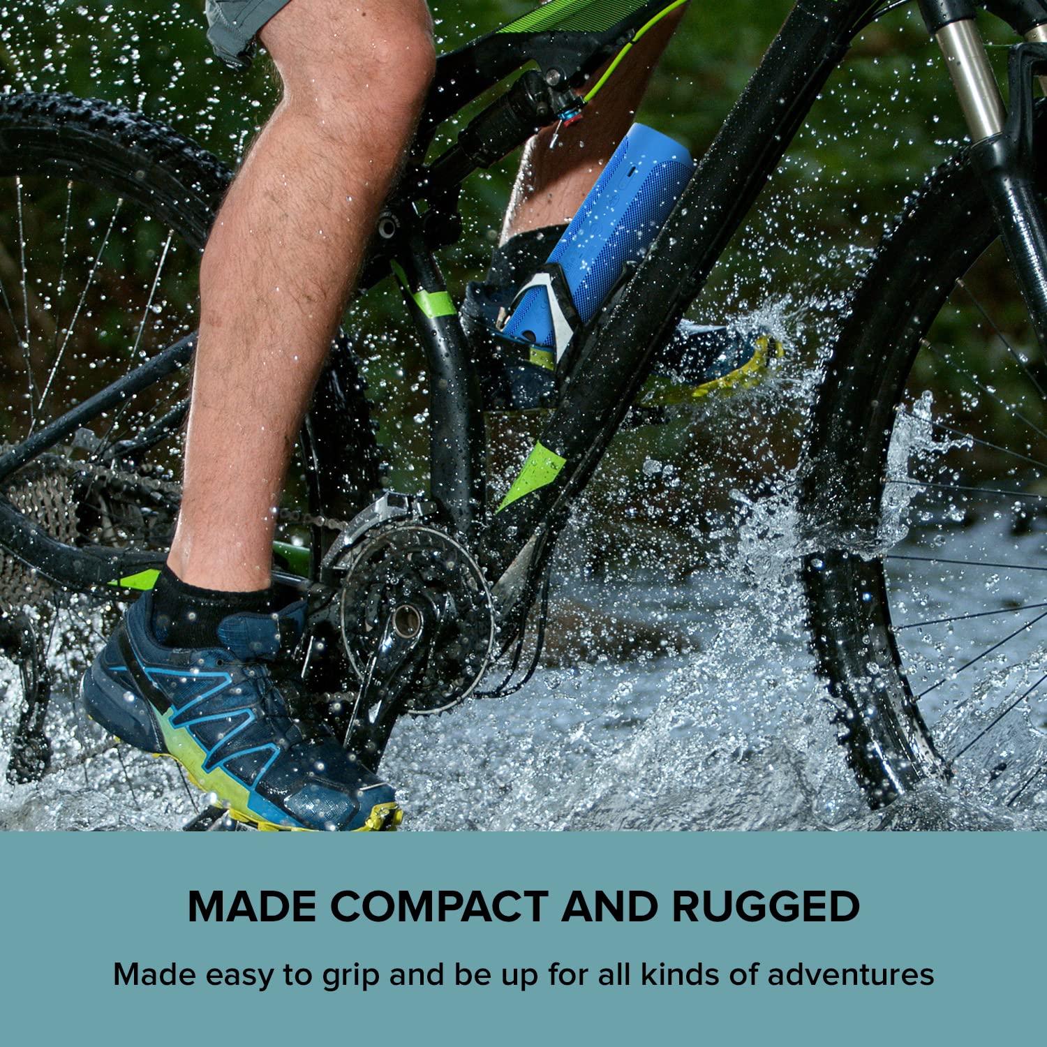 Creative Creative MUVO Go Portable Waterproof Bluetooth 5.3 Speaker with Up to 18 Hours of Battery Life, IPX7 Waterproof, and Powerful Bass Performance, Wireless Stereo Link (Blue)