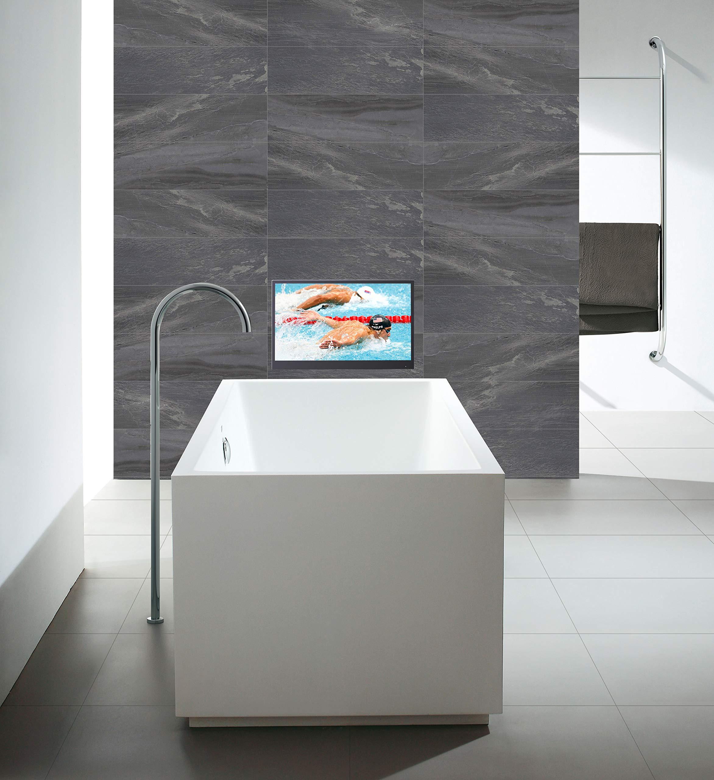 Soulaca Soulaca 18.5 inches Android Smart Black Color Small LED TV for Bathroom IPX6 Waterproof Built-in WiFi Bluetooth ATSC for Shower Jacuzzi