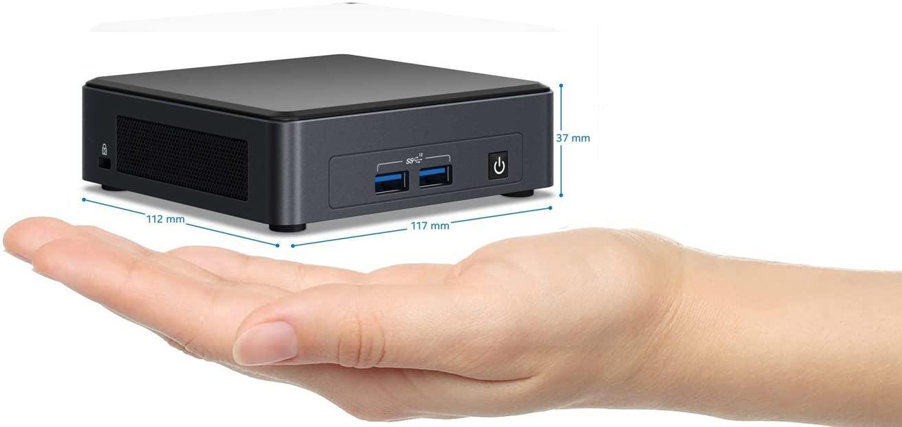WEELIAO Intel NUC 11 Pro NUC11TNKv5 Home & Business Mini PC Mini Desktop 11th Gen. Intel Core i5-1145G7 Processor with Intel vPro Technology 2.6 GHz@28W, up to 4.4 GHz Turbo, 4C 8T(16G RAM,1T SSD)