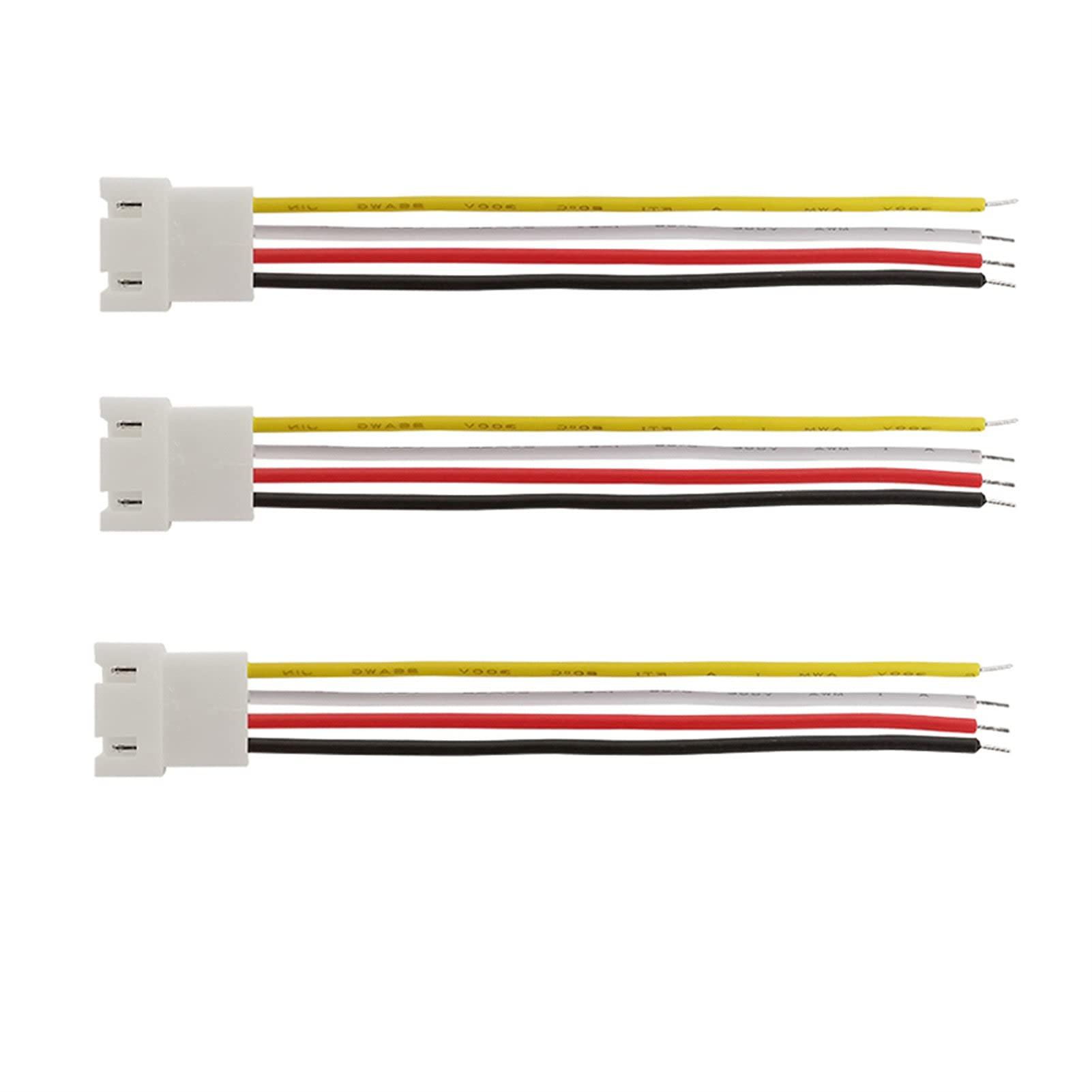 Nuojie Connect Plug Connector 26AWG Cable Length 20CM 4Pin JST XH2.54 Pitch 2.54mm Male Female Plug Socket Wire Connectors for DIY Robots Lighting Appliances (Color : Female, Package : 20PCS)