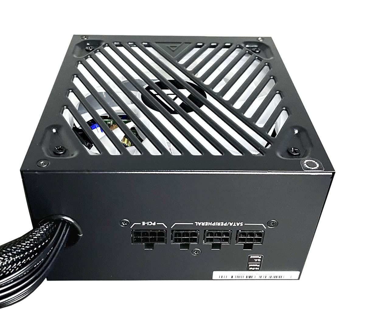 Apevia Apevia ATX-PM850W Premier 850W (No PCIe 5.0 & Gen 5 12VHPWR Connector) 80+ Gold Certified Active PFC ATX Semi-Modular Gaming Power Supply with 366 RGB Light Modes