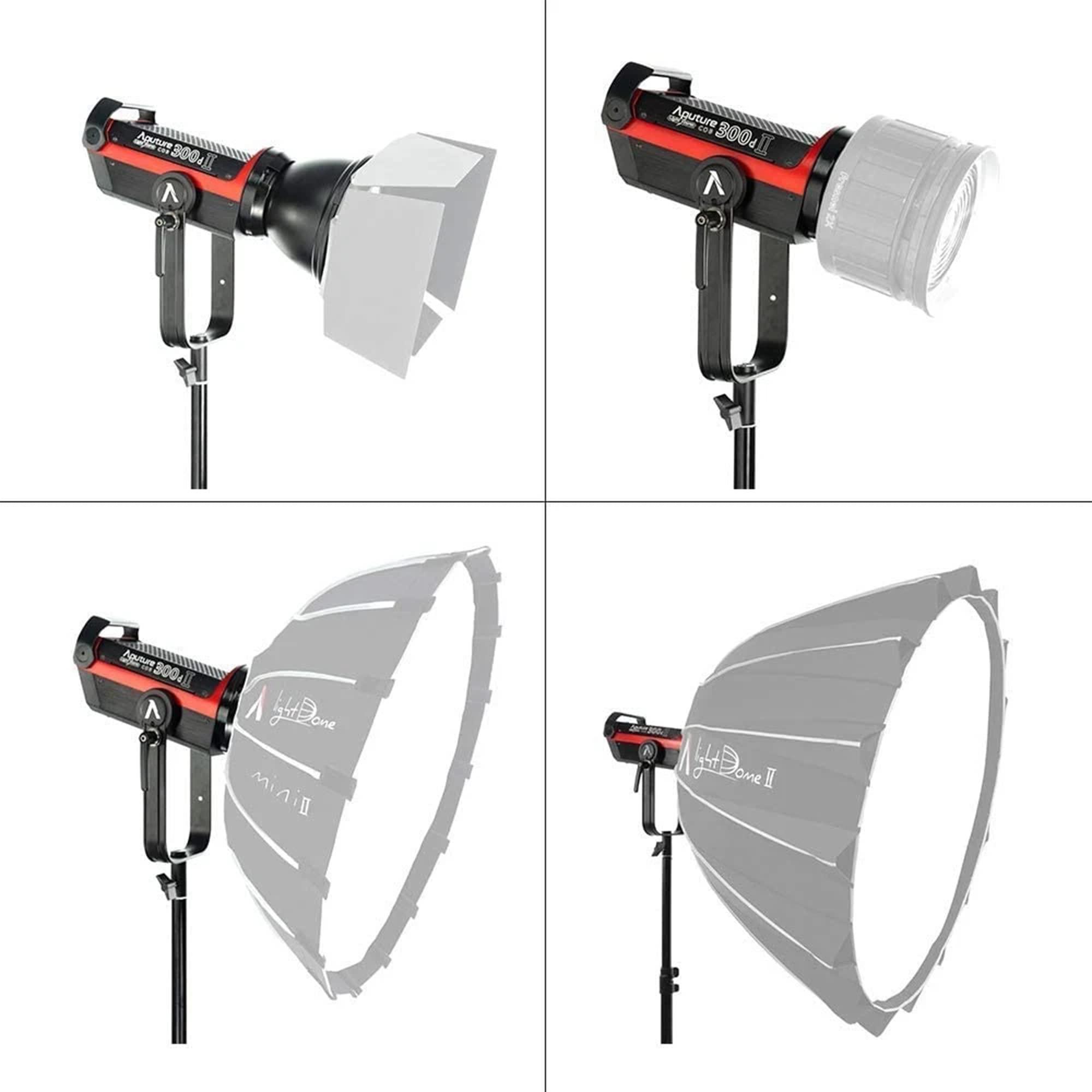 Aputure Aputure 300d II,Aputure Mark LS C300D II Light Storm 350W 5500K Daylight Balanced Led Video CRI 96+ TLCI96+ 45000lux@0.5m with The Reflector 8 Built-in Lighting FX V-mount