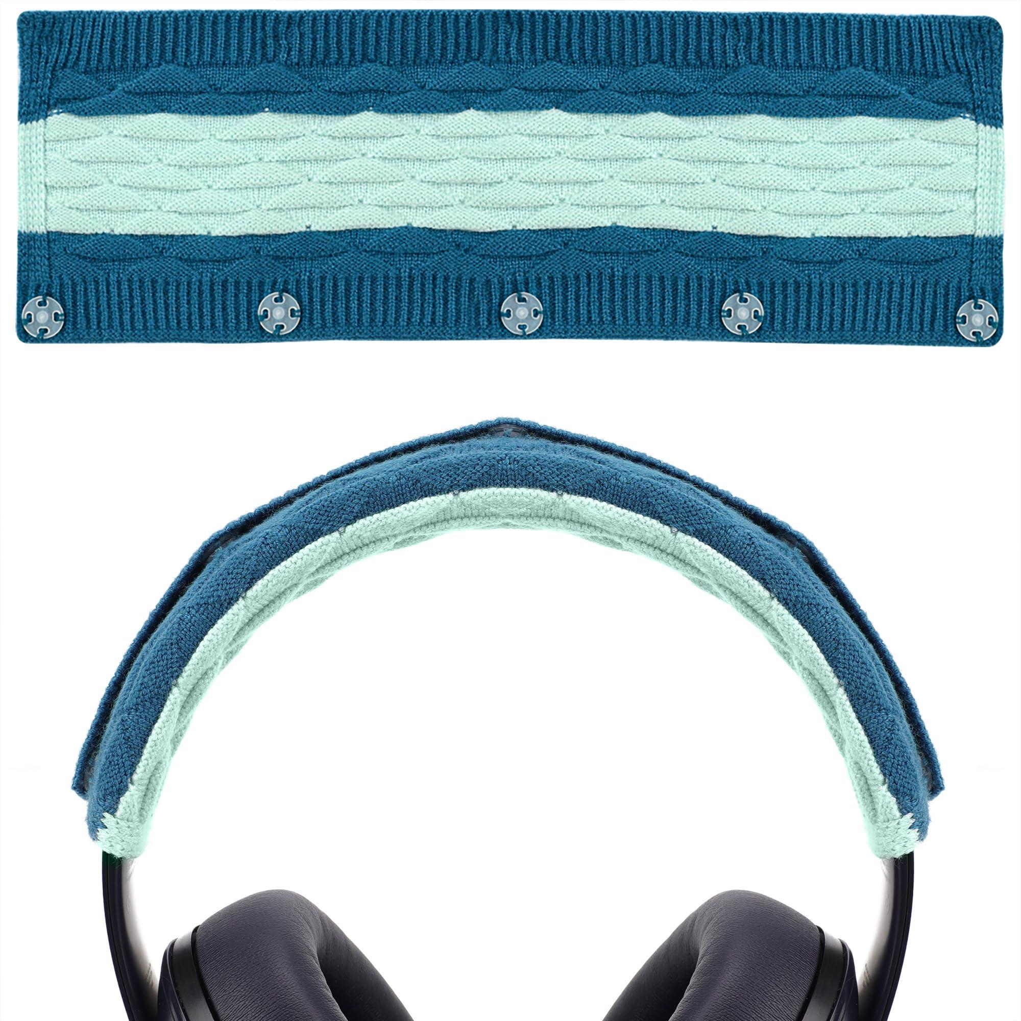 GEEKRIA Geekria Knit Fabric Headband Cover Compatible with Bose QC 35II, QC 25, Beats Studio3, Studio2.0, Sony WH1000XM4, Sennheiser Urbanite XL Headphones, Replacement Repair Part (Pop Blue)