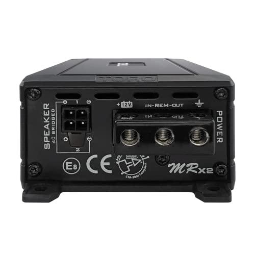 TORO TECH TORO TECH – MRx2, 110w x 2 RMS @ 4 Ohm – 150w x 2 RMS @ 2 Ohm Micro Sized Multi Channel Car Amplifier, Sound Quality Class D Design, Built-in Auto Sensing Turn-On, Full Range or Subwoofer Speaker