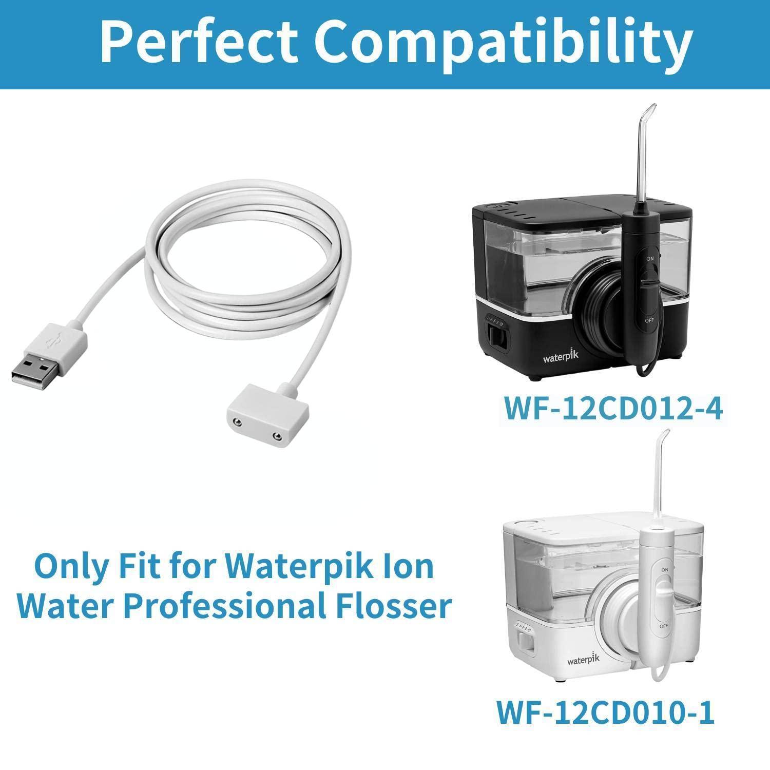 HCHNH HCHNH Charger for Waterpik ION Cordless, Magnetic USB Charging Cable Compatible with Waterpik Professional Cordless Water Flosser Model WF-12CD010-1 & WF-12CD012-4