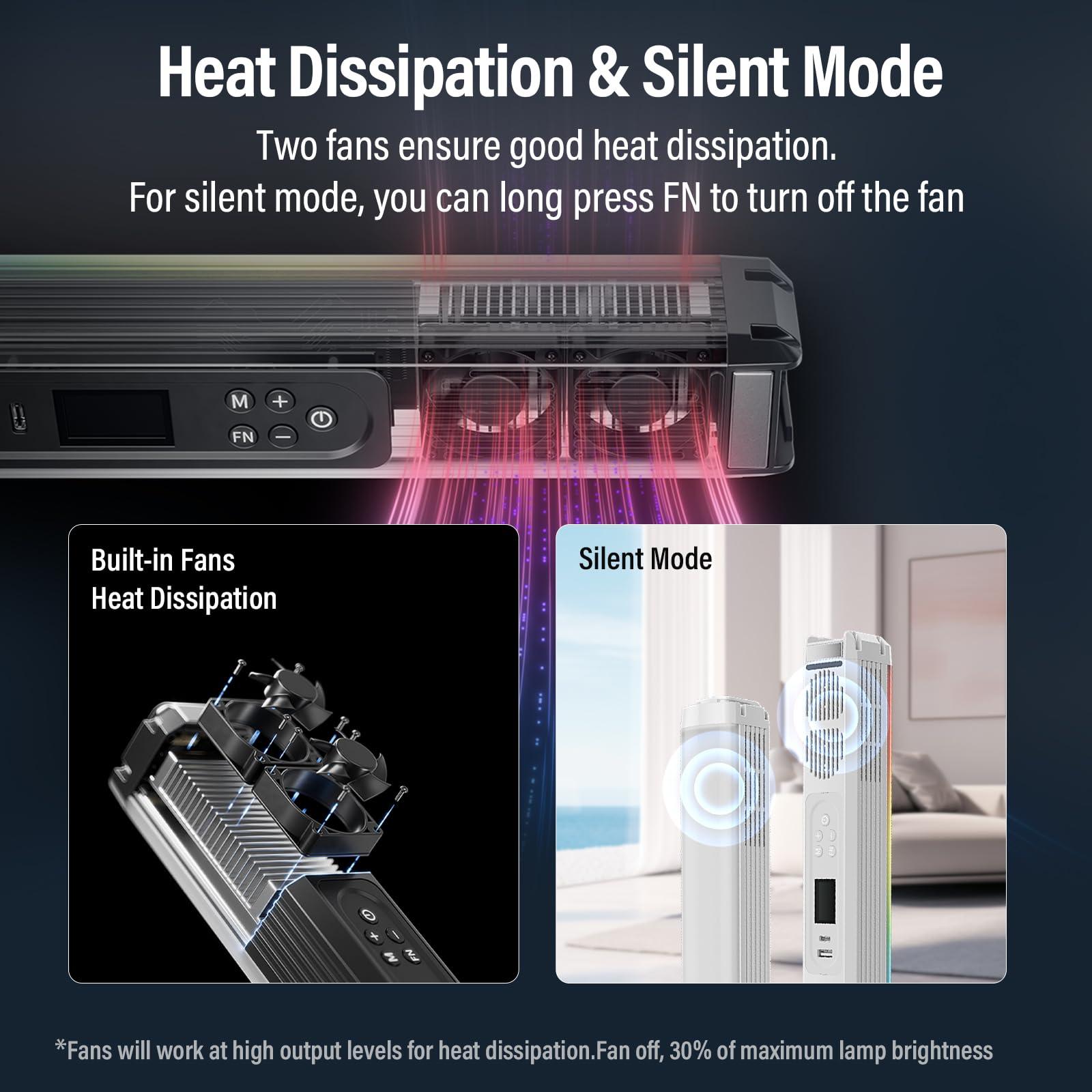 Sirui SIRUI 30W RGB LED Video Light Stick, T30 Tube Light, 2500K~7000K, 2580 lux/0.5m, TLCI 98, CRI 96, 6 Pixel Effects, 13 Light Effects, Full-Color LED Light, Reverse Charging, Magnetic Light, Teal