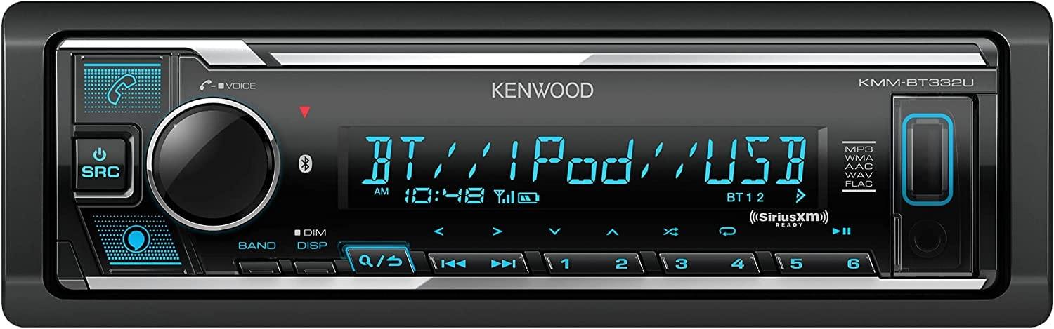 Kenwood KENWOOD KMM-BT332U Bluetooth Car Stereo with USB Port, AM/FM Radio, MP3 Player, Multi Color LCD, Detachable Face, Built in Amazon Alexa Plus SXV300V1 SiriusXM Tuner