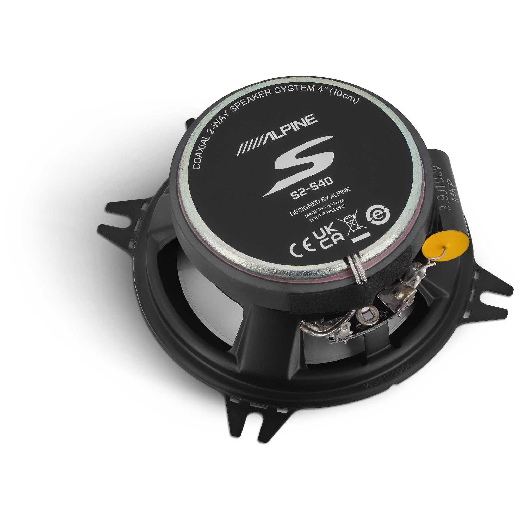 Alpine Alpine iLX-W650 7\" Touchscreen Receiver & Alpine S2-S40 4\" Coaxial Speakers Bundle Apple CarPlay, Android Auto & High-Resolution Sound