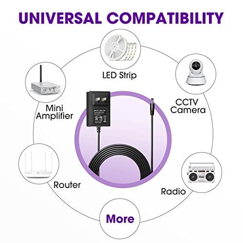 HitLights HitLights 12V 2A Power Supply Adapter, UL-Listed, 120V AC to 12V DC Transformer, 12 Volt 2 Amp Wall Charger for LED Strip Lights and Other Low Voltage Devices