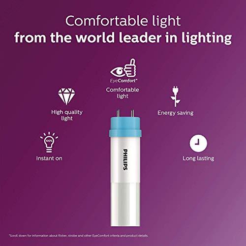 Philips LED Philips LED InstantFit 4-Foot T8 Tube Light Bulb 1800-Lumen, Cool White (4000K), 16W=32W, Medium Bi-Pin G13 Base, 8-Pack