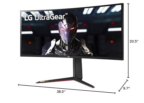 LG LG UltraGear QHD 34-Inch Curved Gaming Monitor 34GP83A-B, Nano IPS 1ms (GtG) with VESA DisplayHDR 400, NVIDIA G-SYNC, and AMD FreeSync Premium, 144Hz, Black