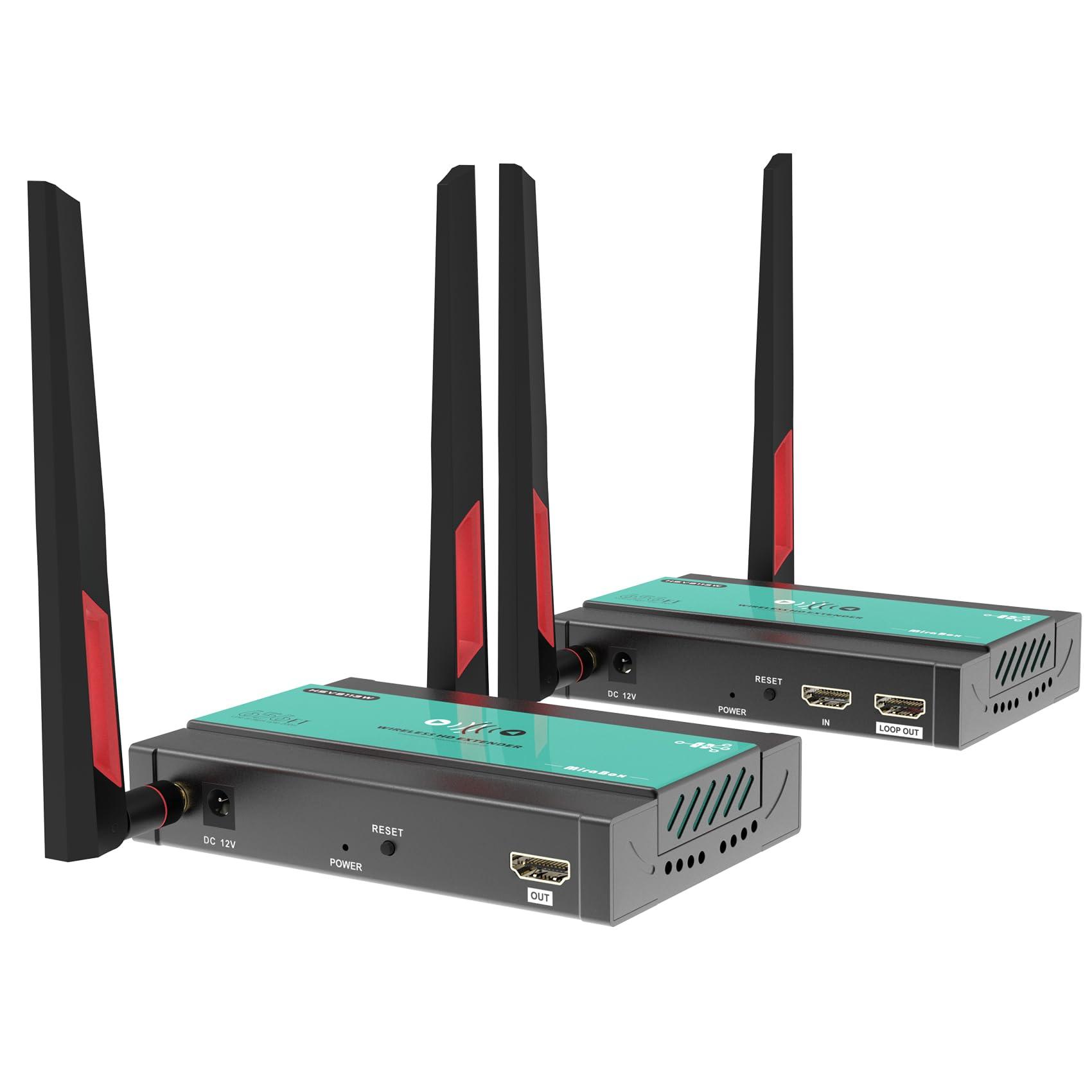 Mirabox 1 Transmitter and 4 Receivers (1TX4RX), Mirabox Wireless HDMI Transmitter and 4 Receivers
