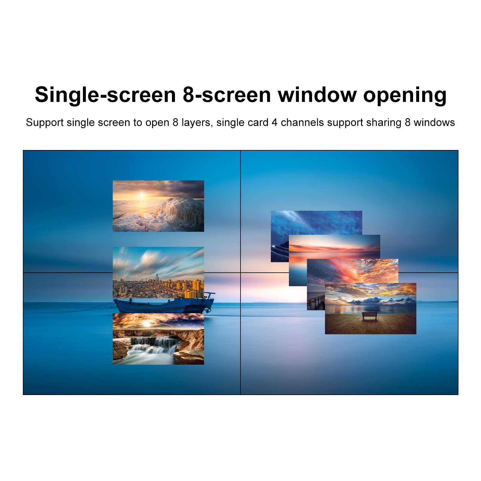 ICUIXIAN 4K ICUIXAIN Video Wall Controller 4x2 Multi-View Seamless Matrix Switcher 8x8 RGB4:4:4 (8x8 HDMI Matrix and Video Wall 2x4) IP Ports, RS232 Software, Web Control, Audio, Screen Overlay, Roaming