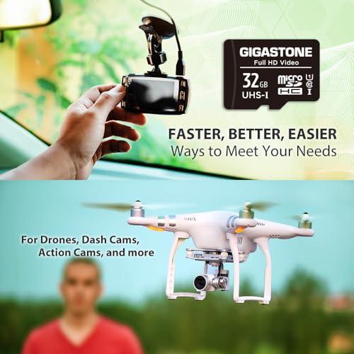 Gigastone GIGASTONE 32GB 10-Pack Micro SD Card, Full HD Video, Surveillance Security Cam Action Camera Drone, 90MB/s Micro SDHC UHS-I U1 C10 Class 10