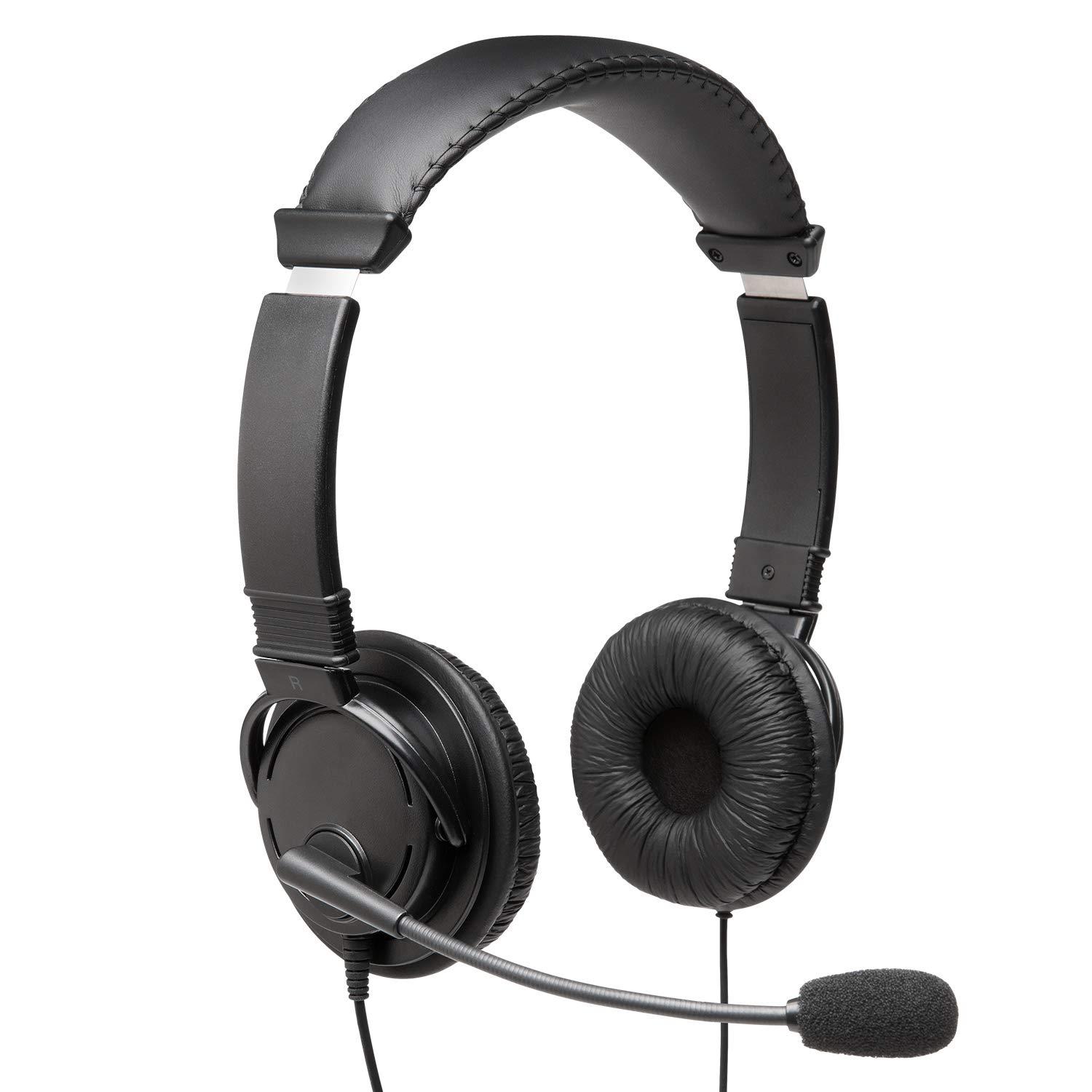 Kensington Kensington Hi-Fi Headphones with Microphone (K97603WW), Black, Universal, 3.5mm