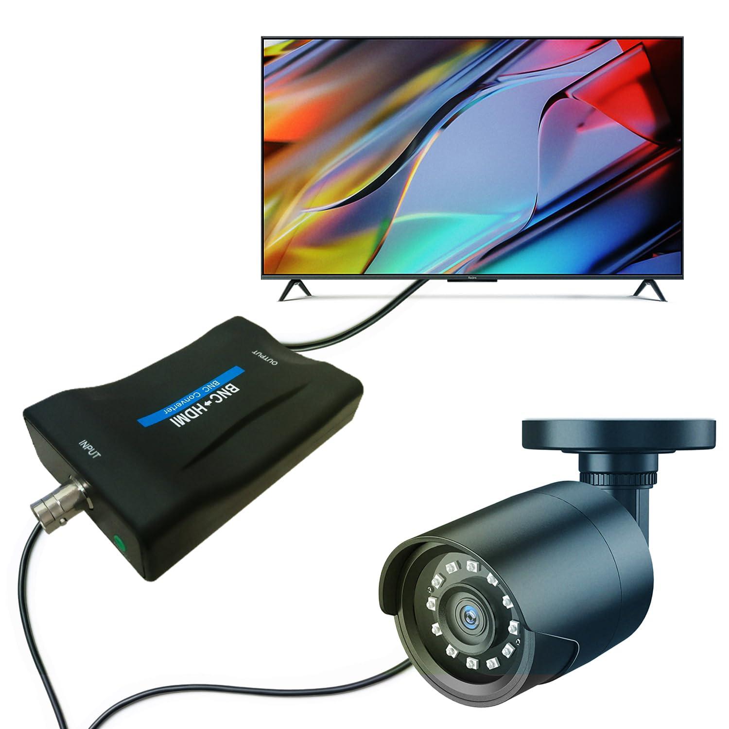 Meekwds Meekwds Coax to Hdmi Adapter,BNC to HDMI Converter,CVBS PAL/NTSC BNC to HDMI,720P/1080P Video Adapter HDCP Hook Security Camera CCTV DVRs Surveillance CVR to HDTV,Monitor and Projectors