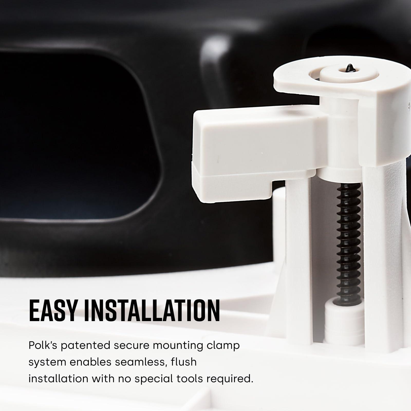 Polk Audio Polk Audio RC85i 2-Way Premium in-Wall 8\" Speakers (Pair) | Perfect for Damp and Humid Indoor/Outdoor Placement (White, Paintable Grille)(Pack of 2)