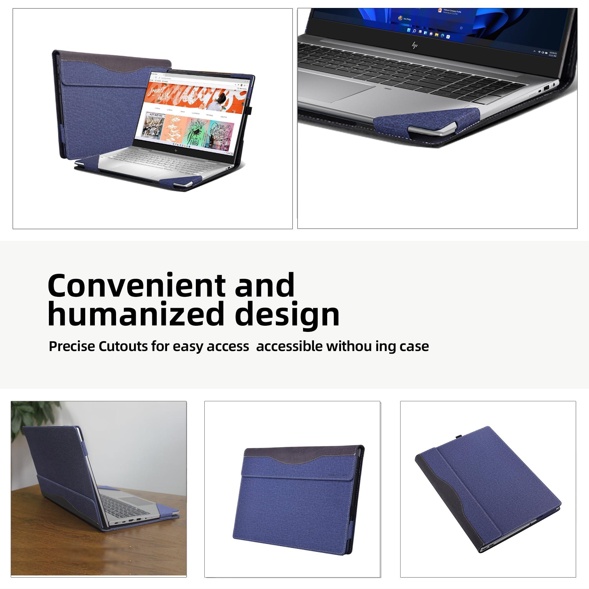 VEVOOD Laptop Case for HP Envy x360 Convertible 15-inch Laptop 15-es2026nr|15-es2010nr 2022|15-eu1026nr| 15-es2000 Series 15.6inches Notebook Sleeve Detachable Protective Back Shell (Blue)