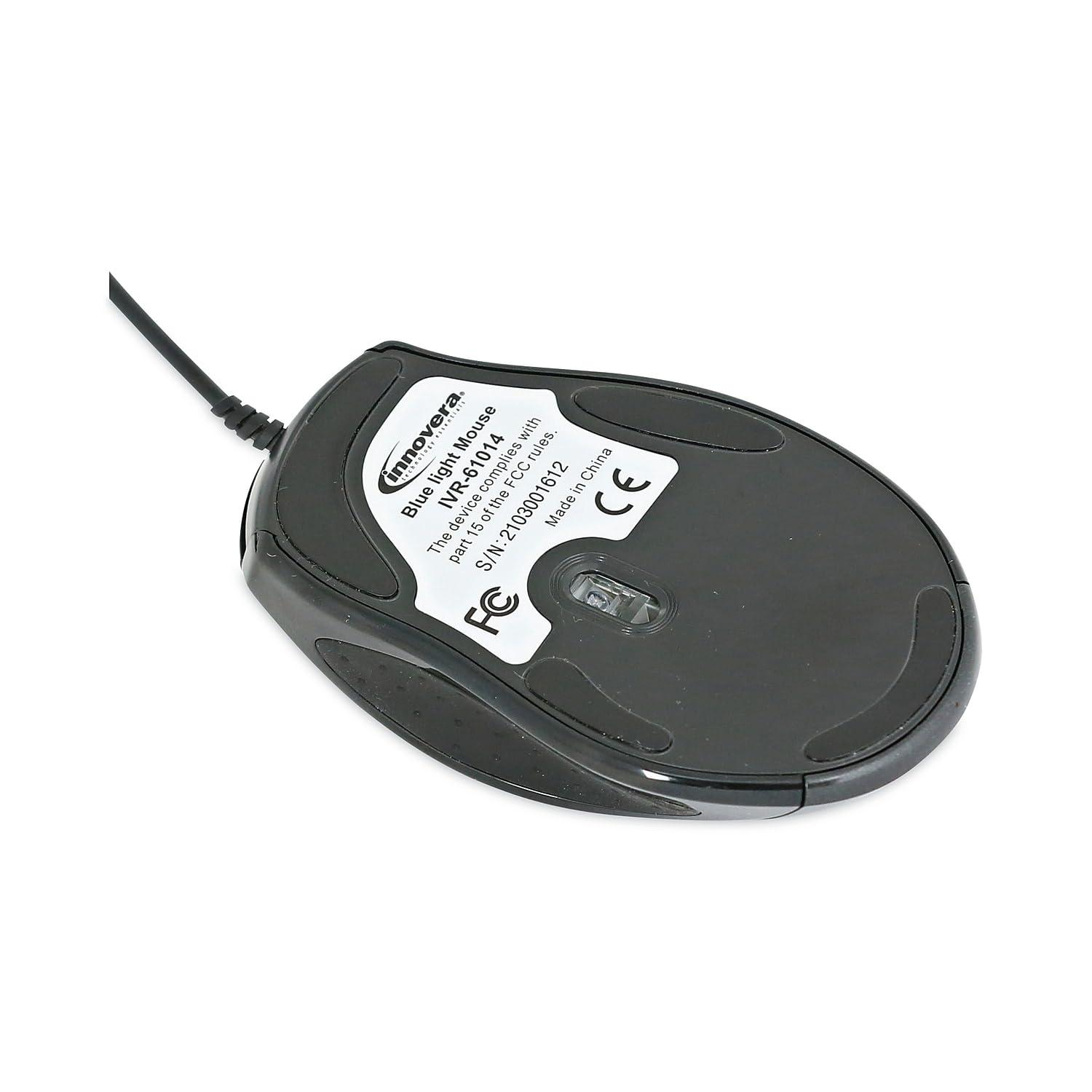 Innovera Innovera IVR61014 USB 2.0 Right Hand Use Full-Size Wired Optical Mouse - Black