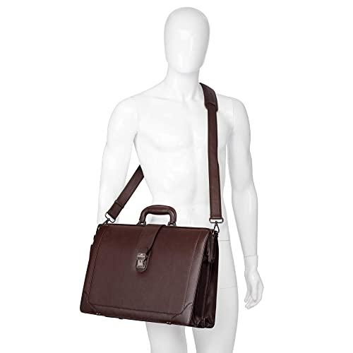 Mancini Milan Luxurious Litigator Briefcase Pocket for 17.3 Laptop