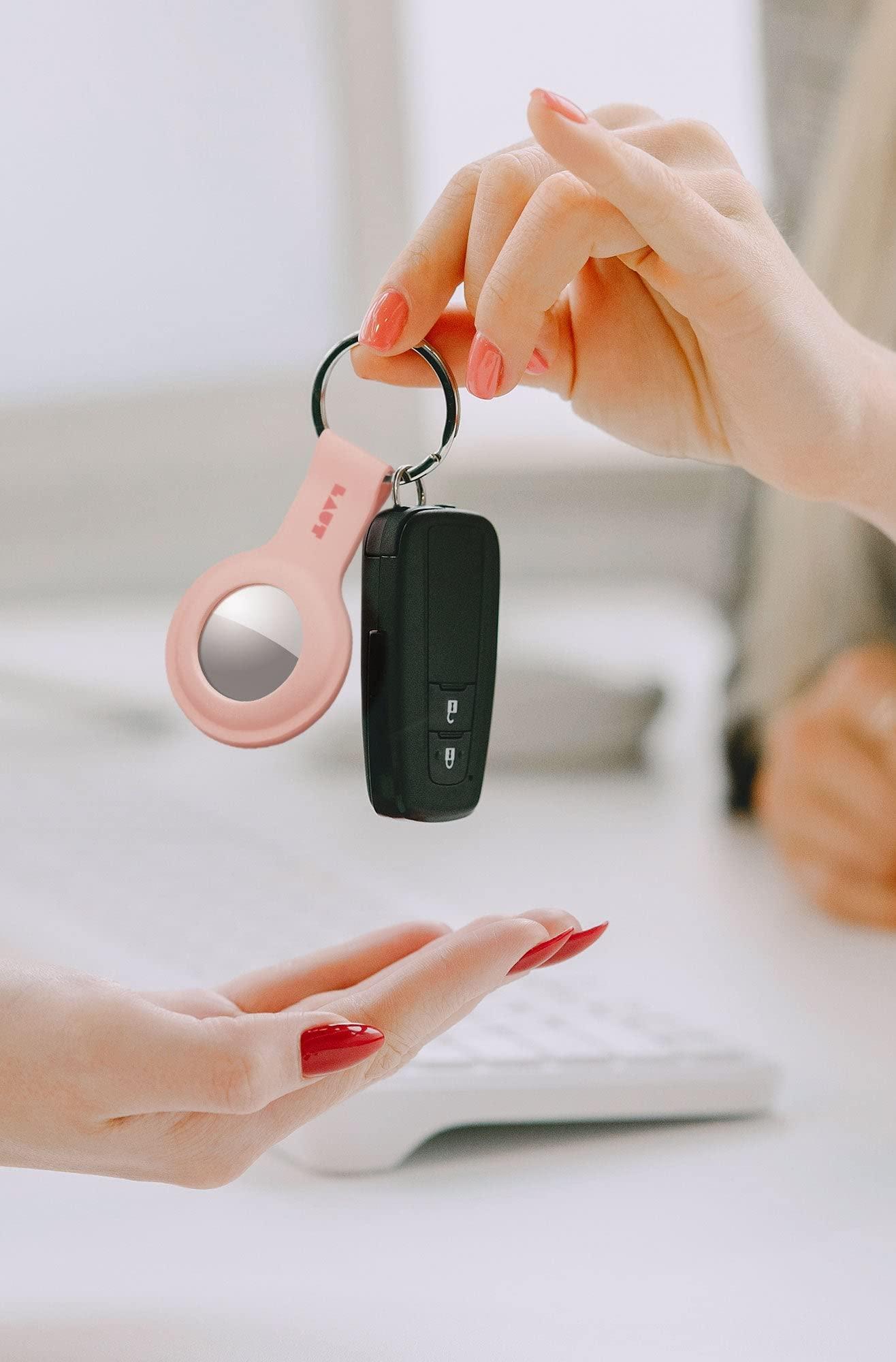 LAUT LAUT - HUEX TAG case compatible with AirTag - Keychain holder Lightweight Anti Scratch Blush Pink
