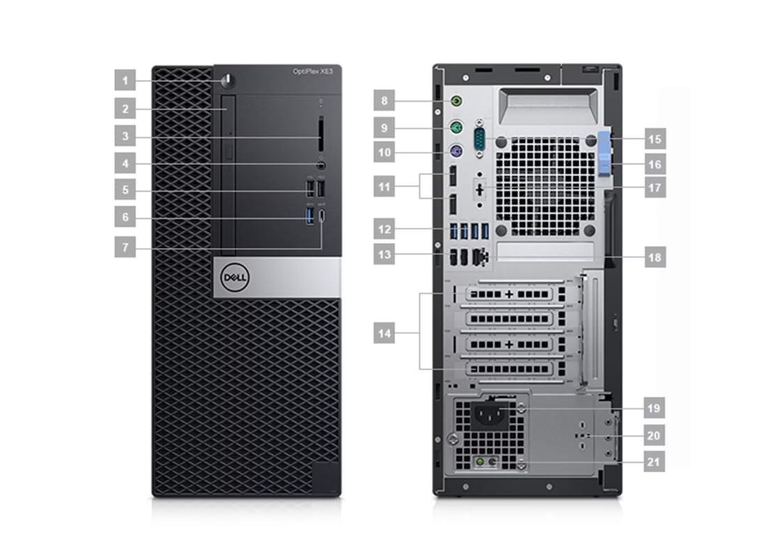 Dell Dell Optiplex XE3 MT Tower Desktop PC Mini Tower Business Computer, Core i7-8700, 16 GB RAM, 1 TB SSD, WiFi, Bluetooth, Windows 10 Pro (Renewed)