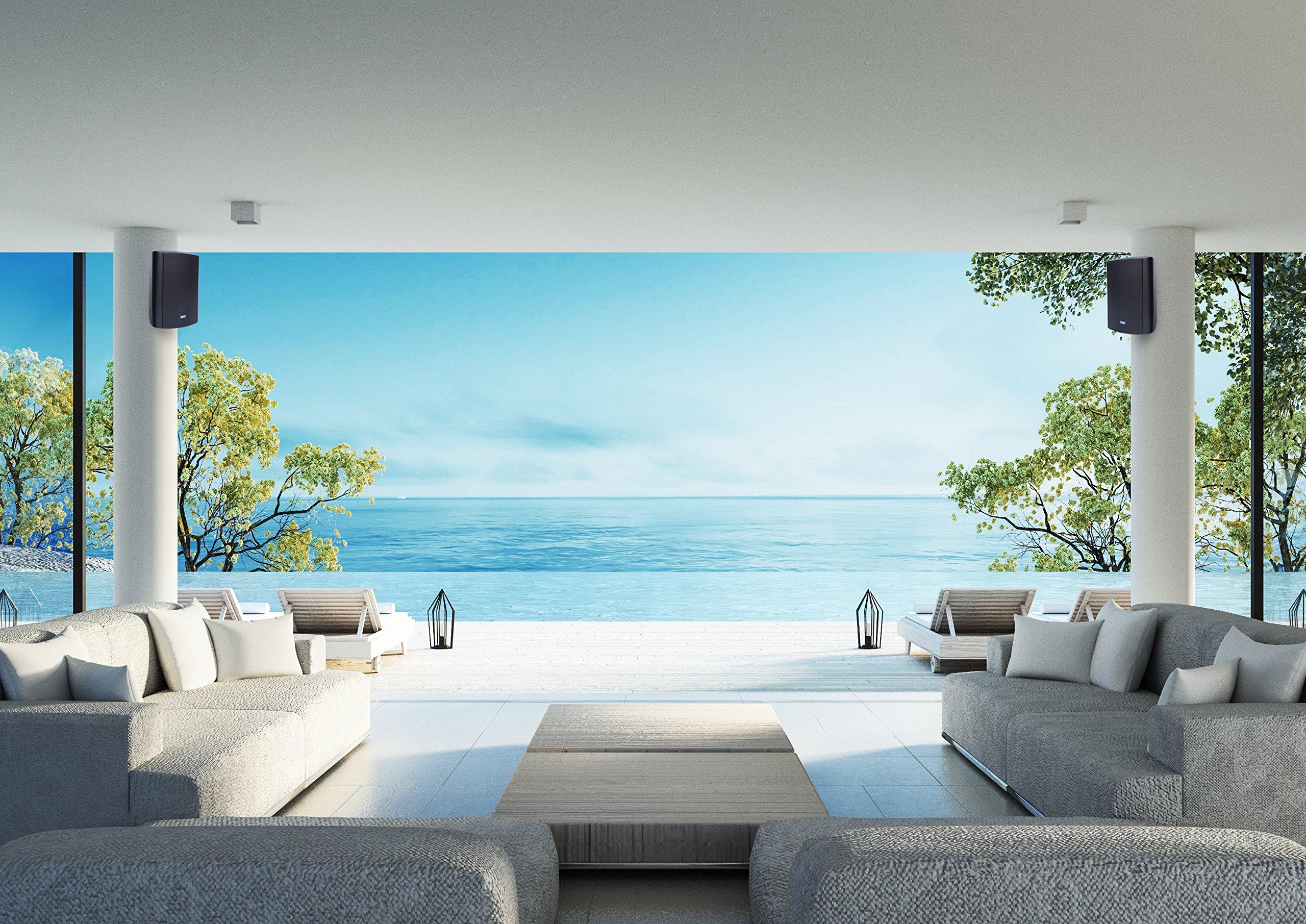 TIC TIC ASP120-6.5\" Outdoor Weather-Resistant Patio Speakers with 70v Switch (Pair)