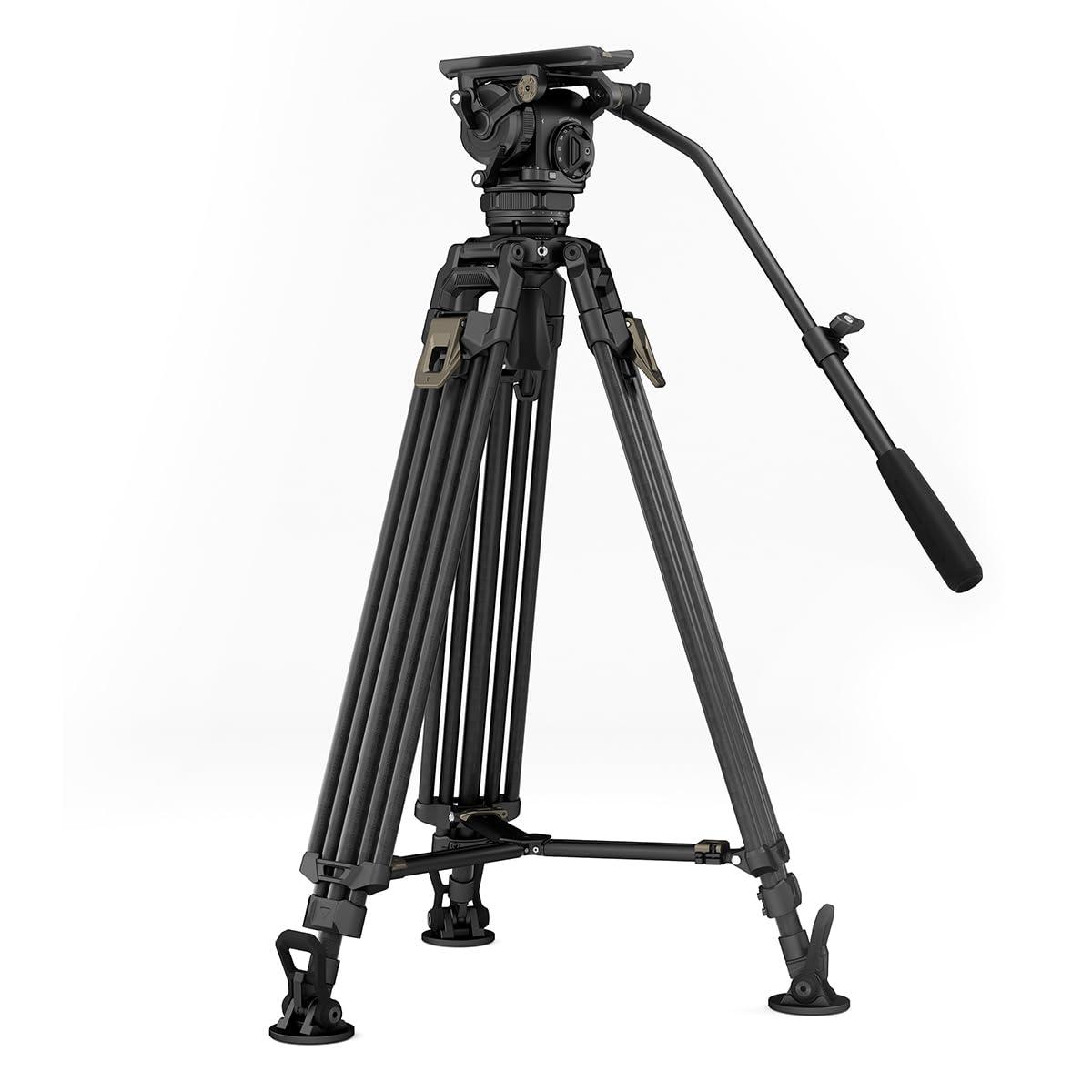 Tilta Tilta CT12 75mm Cine Fluid Head with 2-Stage One Touch Carbon Fiber Tripod Legs - Space Gray (12KG)