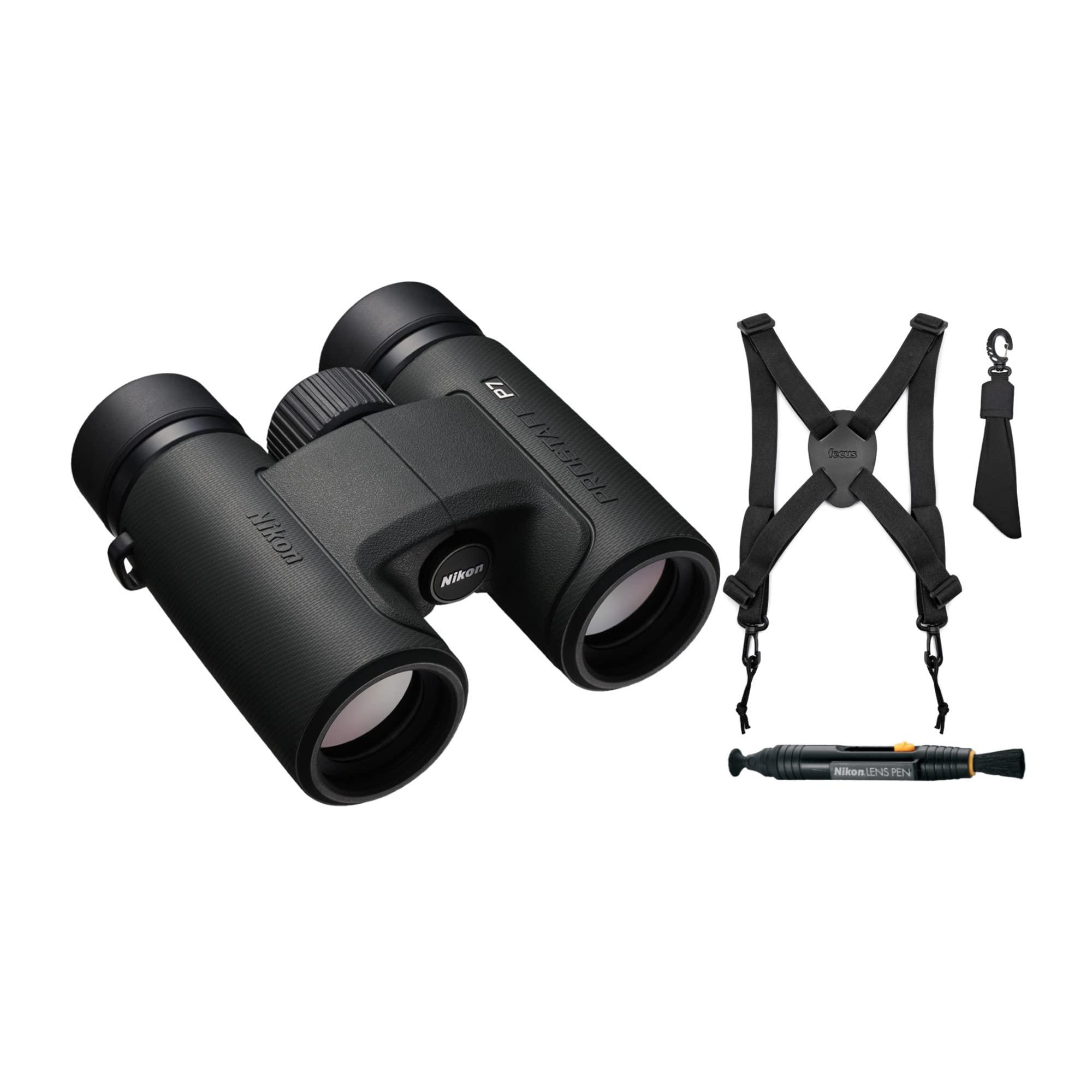 Nikon Nikon Prostaff P7 8X42 Binoculars with Harness and Lens Pen Cleaning System Bundle (3 Items)