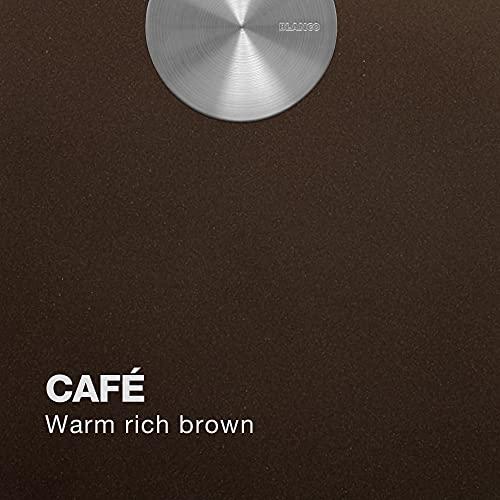 BLANCO BLANCO, Café Brown 519457 PRECIS CASCADE SILGRANIT Undermount Kitchen Sink with Colander