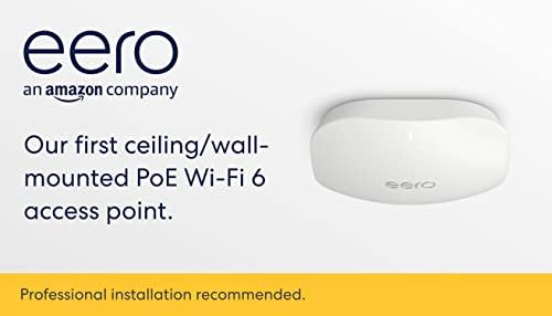 eero Amazon eero PoE 6 - Ceiling/wall-mountable, Dual-band Wi-Fi 6 access point, PoE powered, AC adapter not included