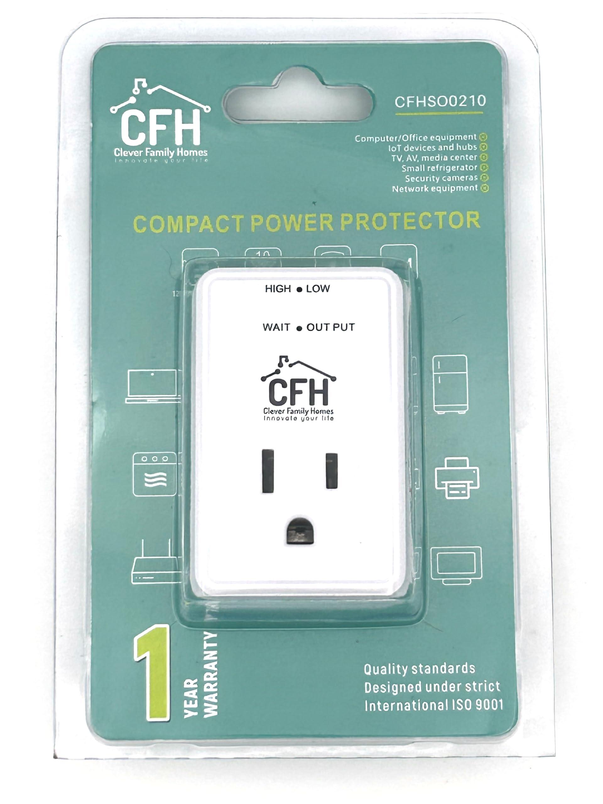 Clever Family Homes Mini 10-Amp 1200-Watt Surge Protector Smart Plug with Outlet Saver Power Cord