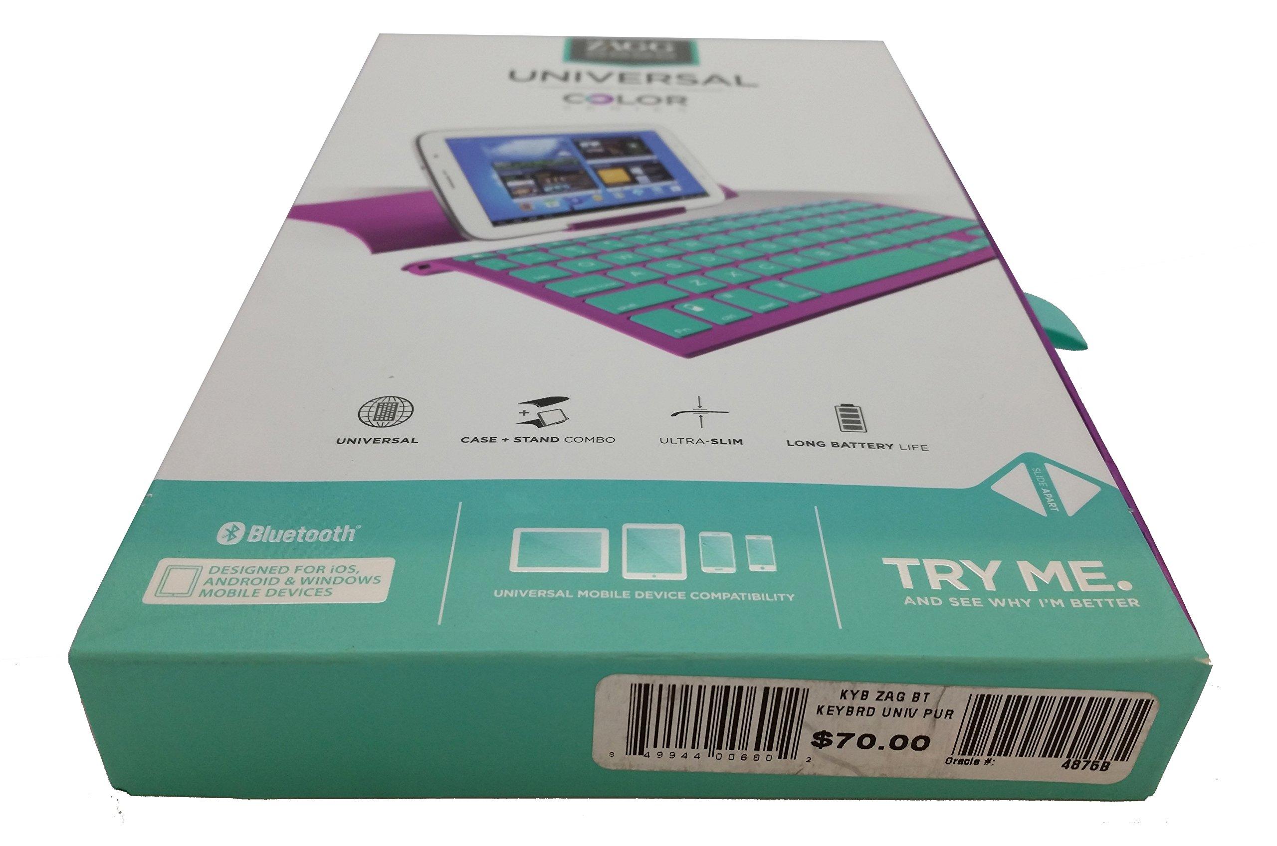 ZAGG ZAGGkeys Case and Micro USB Wired Keyboard Made for for Android Smartphones and Micor USB Devices - Berry/Aqua